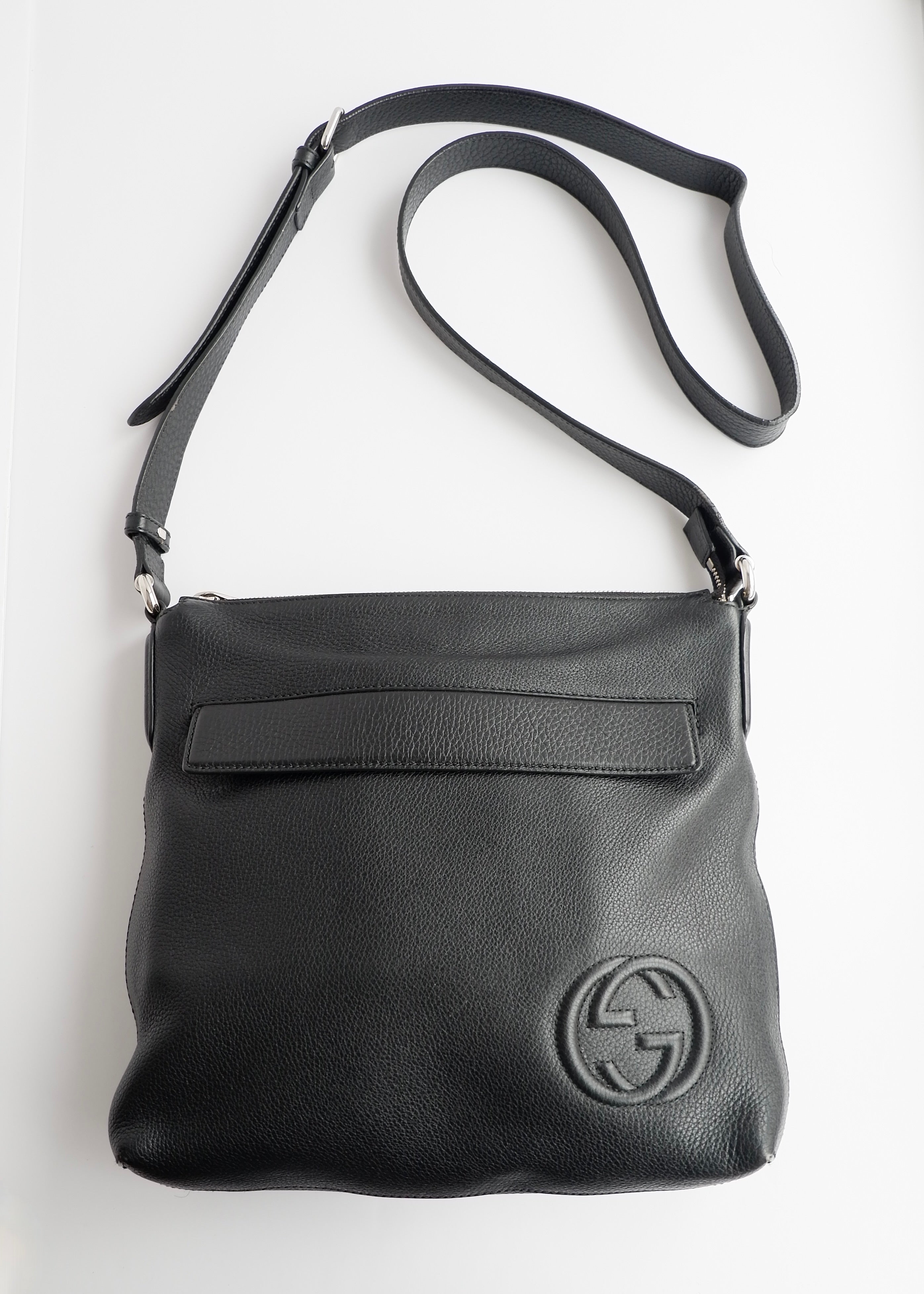 Authentic Preowned Gucci Black Leather Soho Crossbody