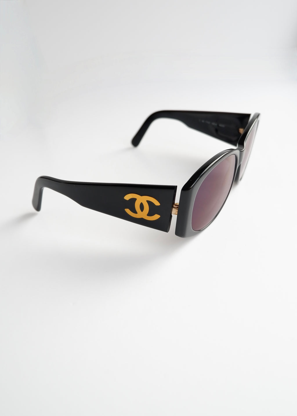 Authentic Preowned Vintage Chanel Black CC Logo Sunglasses