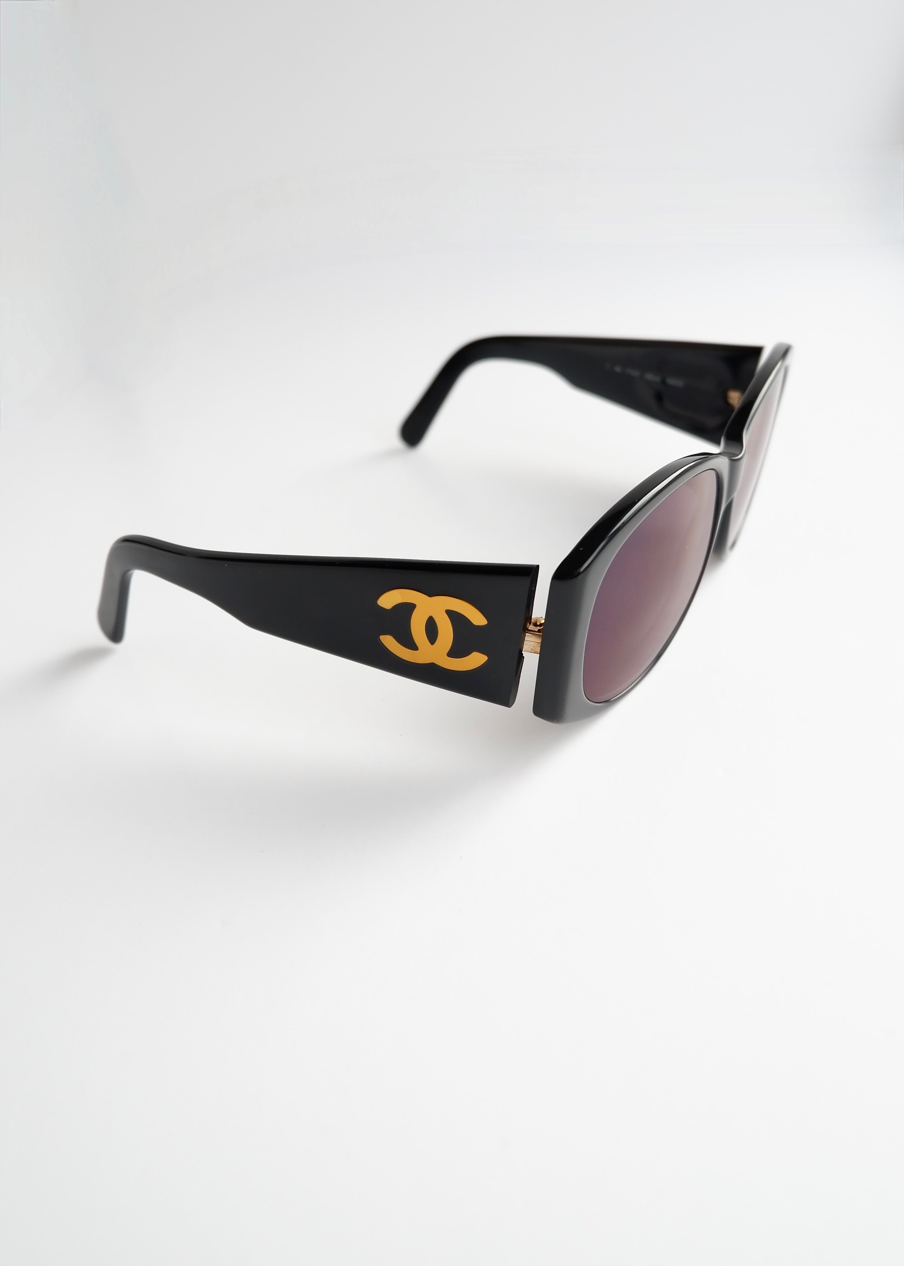 Authentic Preowned Vintage Chanel Black CC Logo Sunglasses