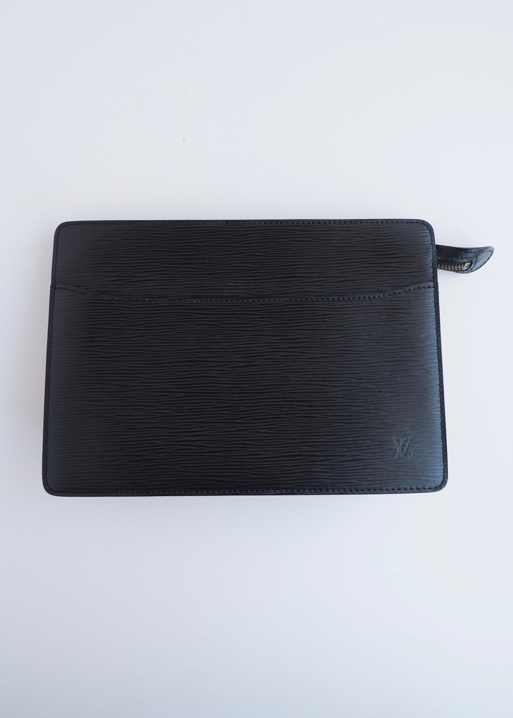 Authentic Preowned Louis Vuitton Black Epi Clutch