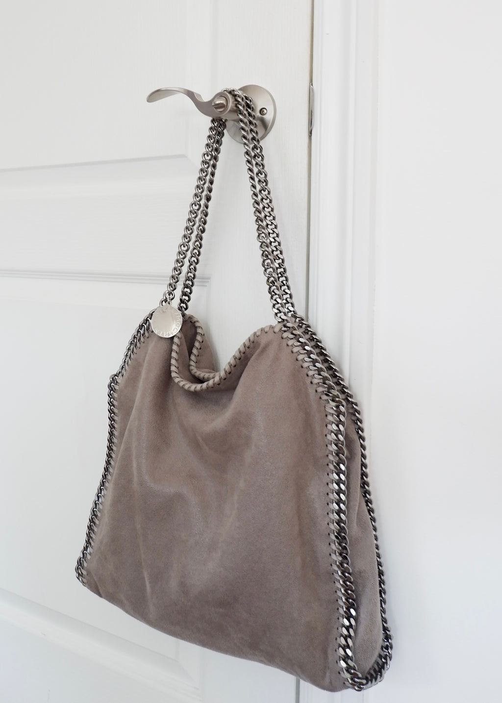 Sac à bandoulière Stella McCartney Falabella gris d'occasion authentique