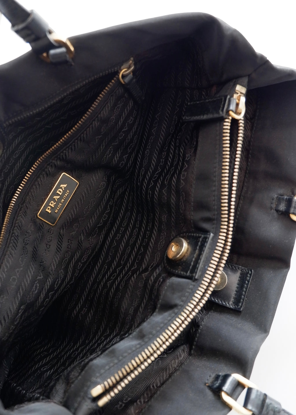 Authentic Preowned Prada Black Nylon Shoulder Tote GHW