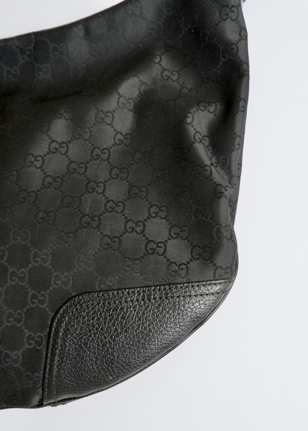Authentic Preowned Gucci Nylon/Leather Hobo Shoulder Bag