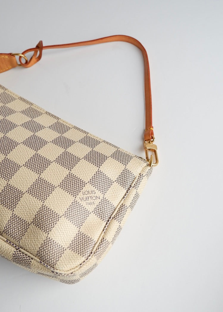 Authentic Preowned Louis Vuitton Damier Azur Pochette Accessories