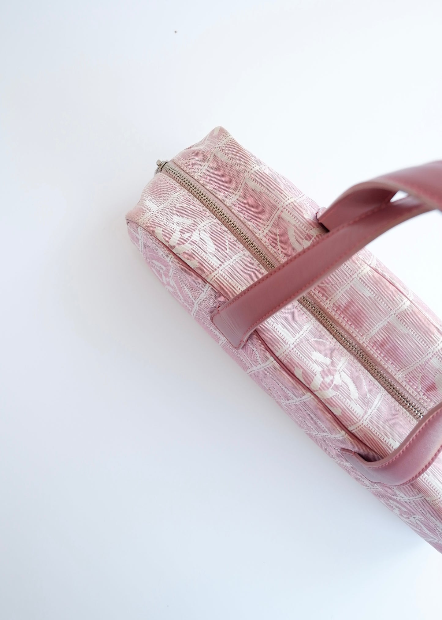 Authentic Preowned Chanel Pink Nylon New Travel Line Shoulder Bag