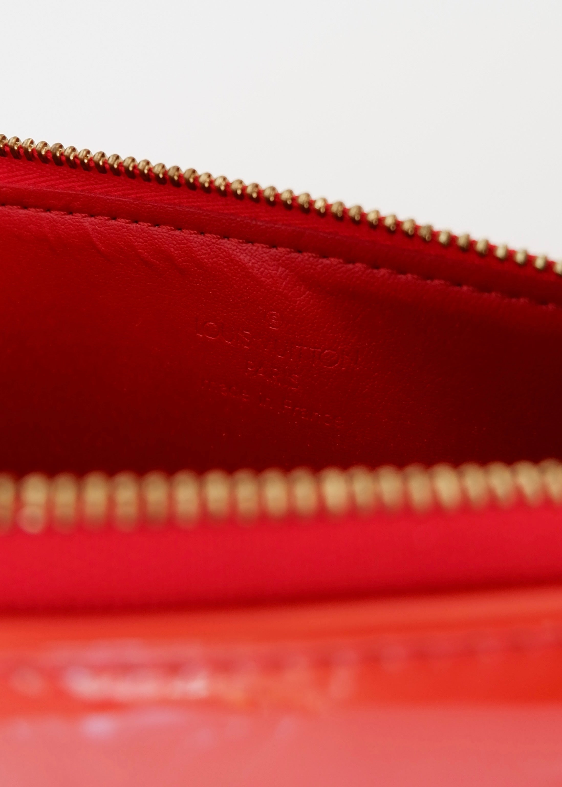 Authentic Preowned Louis Vuitton Red Vernis Lexington Pochette Shoulder Bag