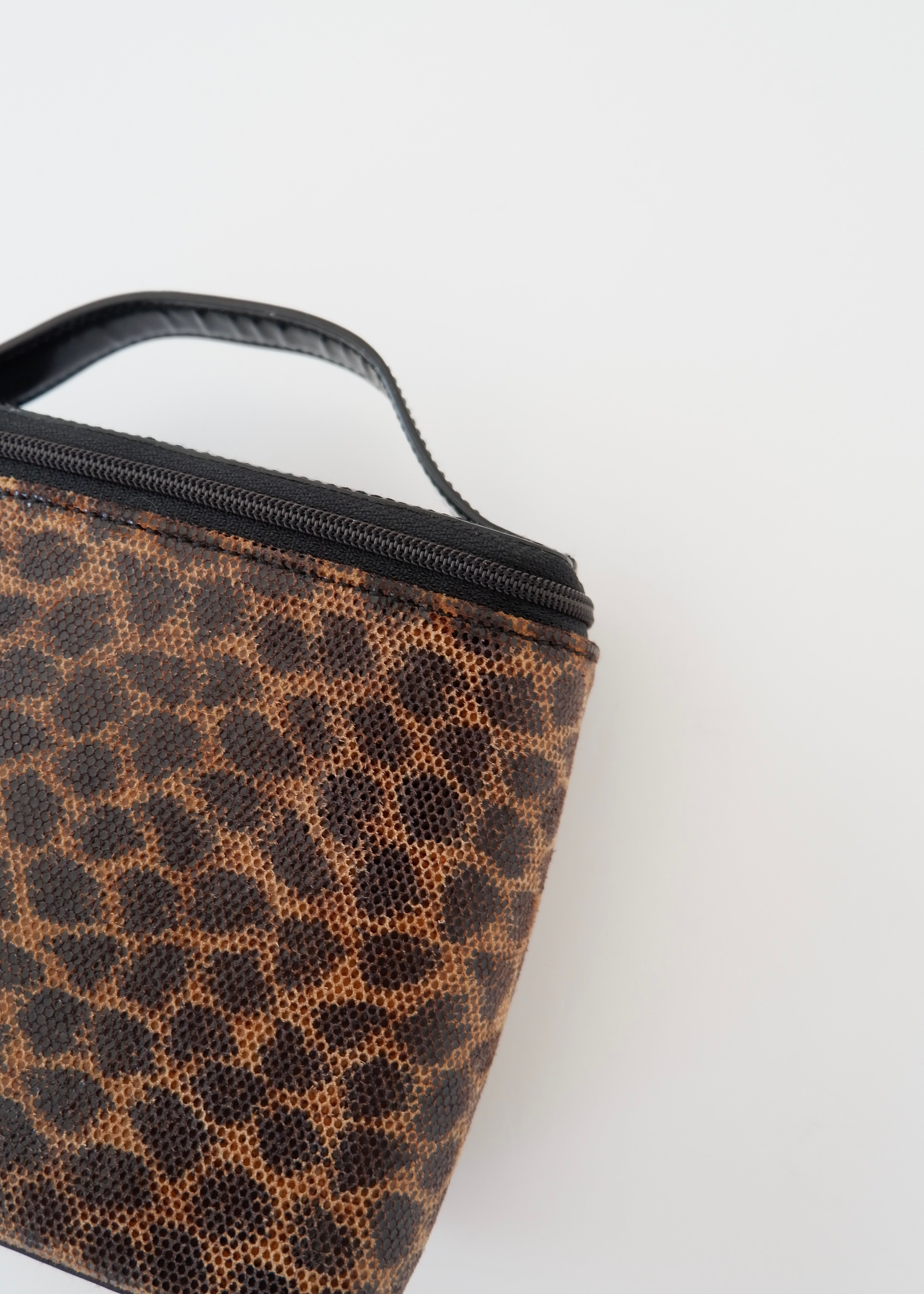 Authentic Preowned Vintage Loewe Animal Print Top Handle Vanity Bag