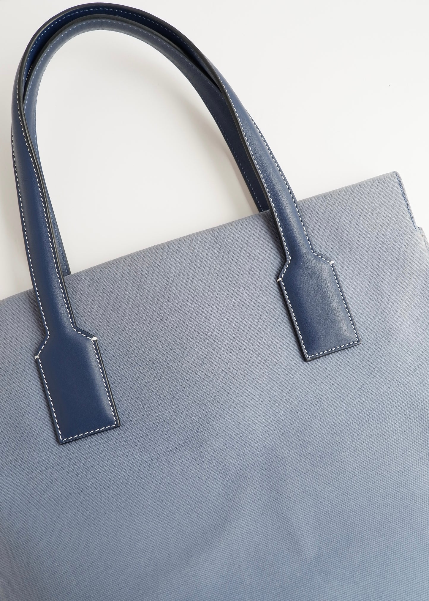 Authentic Preowned Loewe Blue Canvas/Leather Tote Bag