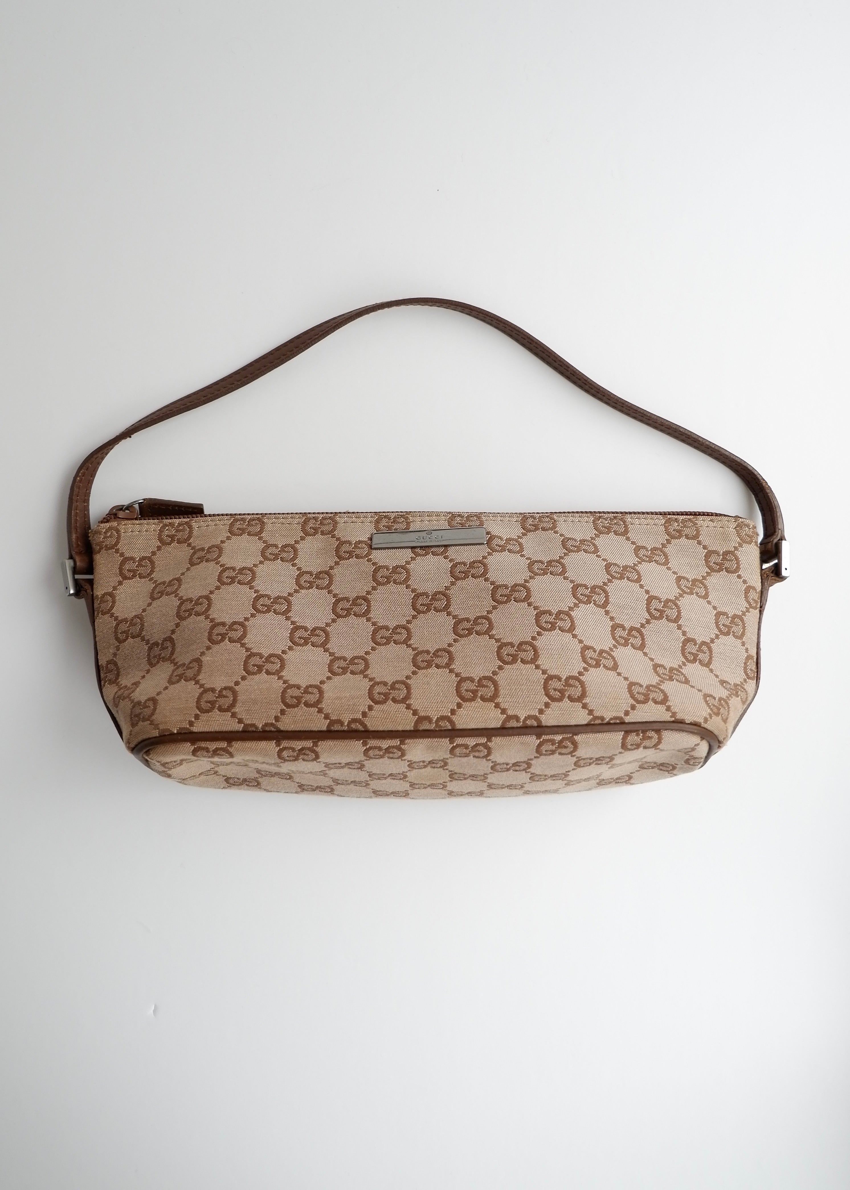 Authentic Preowned Gucci Brown GG Canvas Boat Pochette