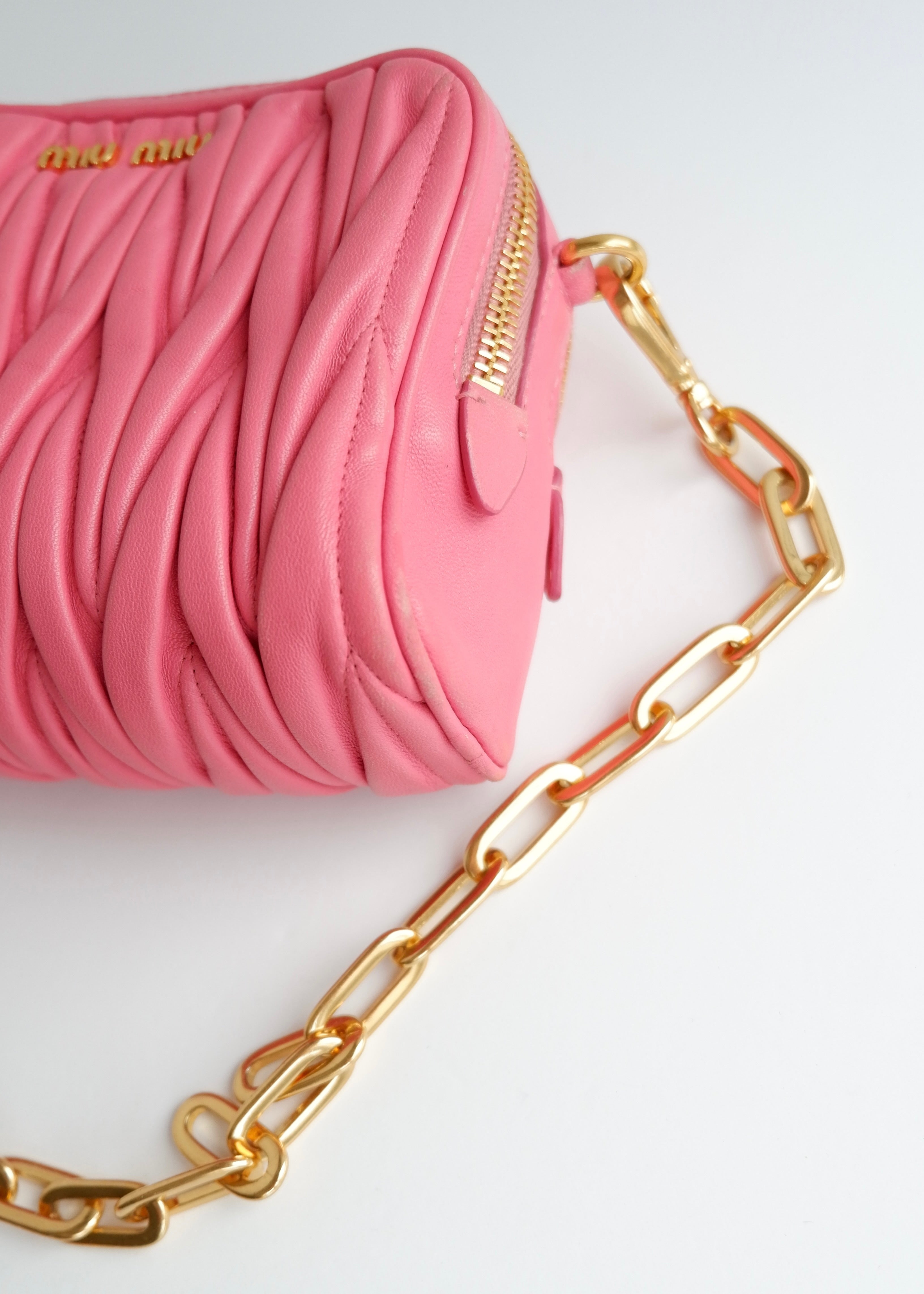Authentic Preowned Miu Miu Pink Leather Crossbody