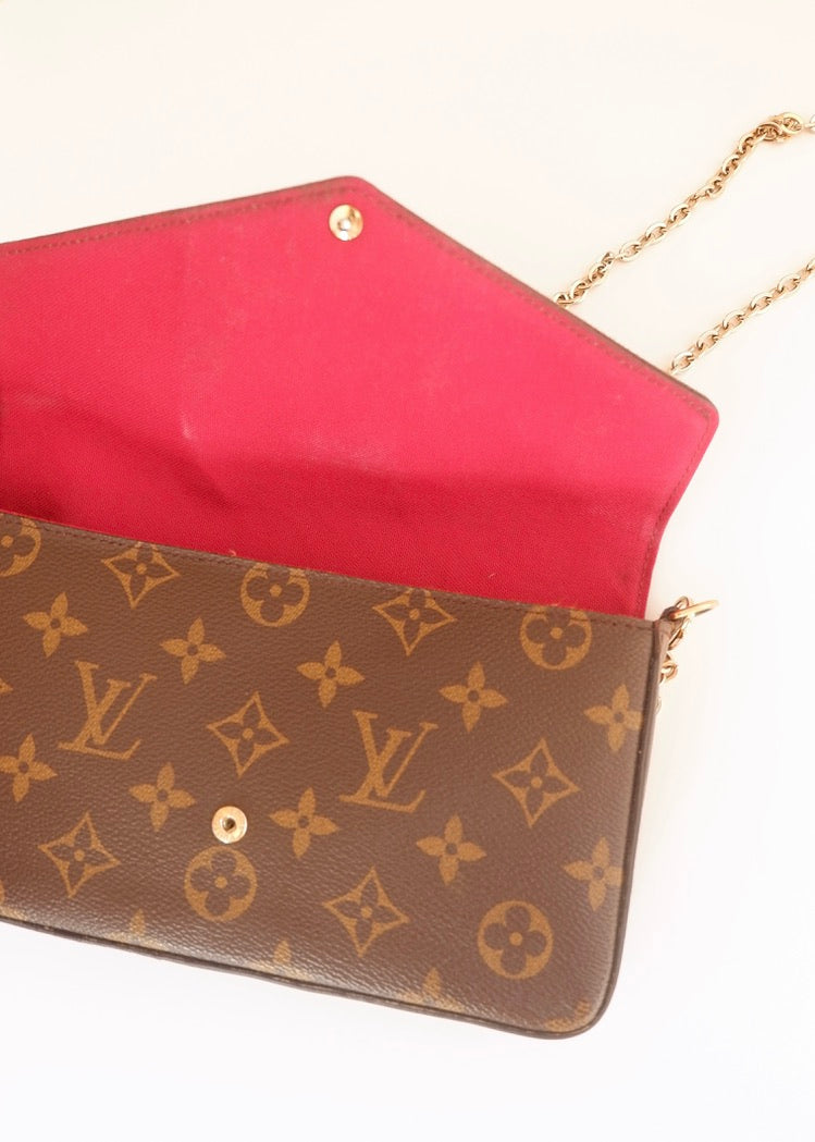 Preowned Louis Vuitton Monogram Felicie Pochette Crossbody Bag
