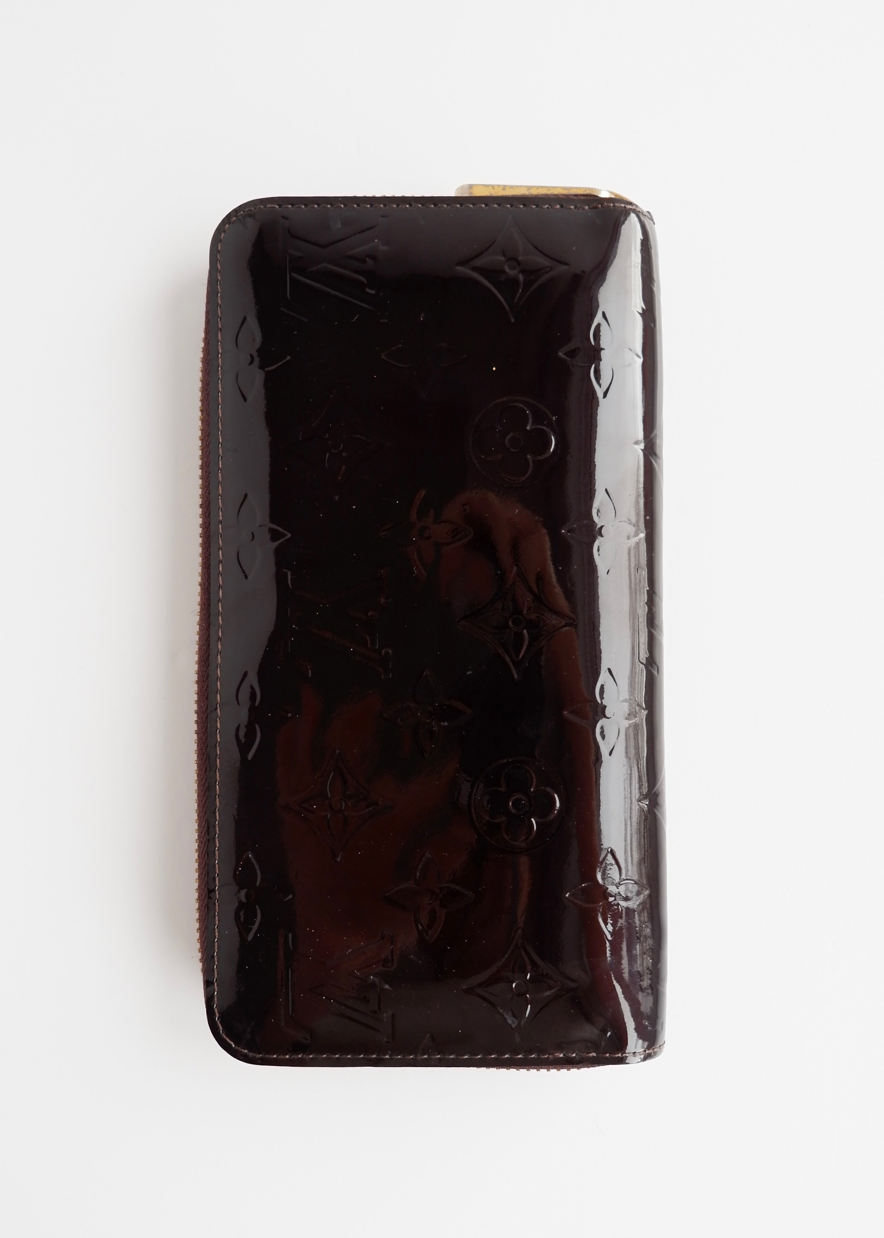 Authentic Preowned Louis Vuitton Monogram Amarante Vernis Long Zip Wallet