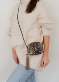Sac bandoulière Saint Laurent YSL Python Small Tassel d'occasion authentique