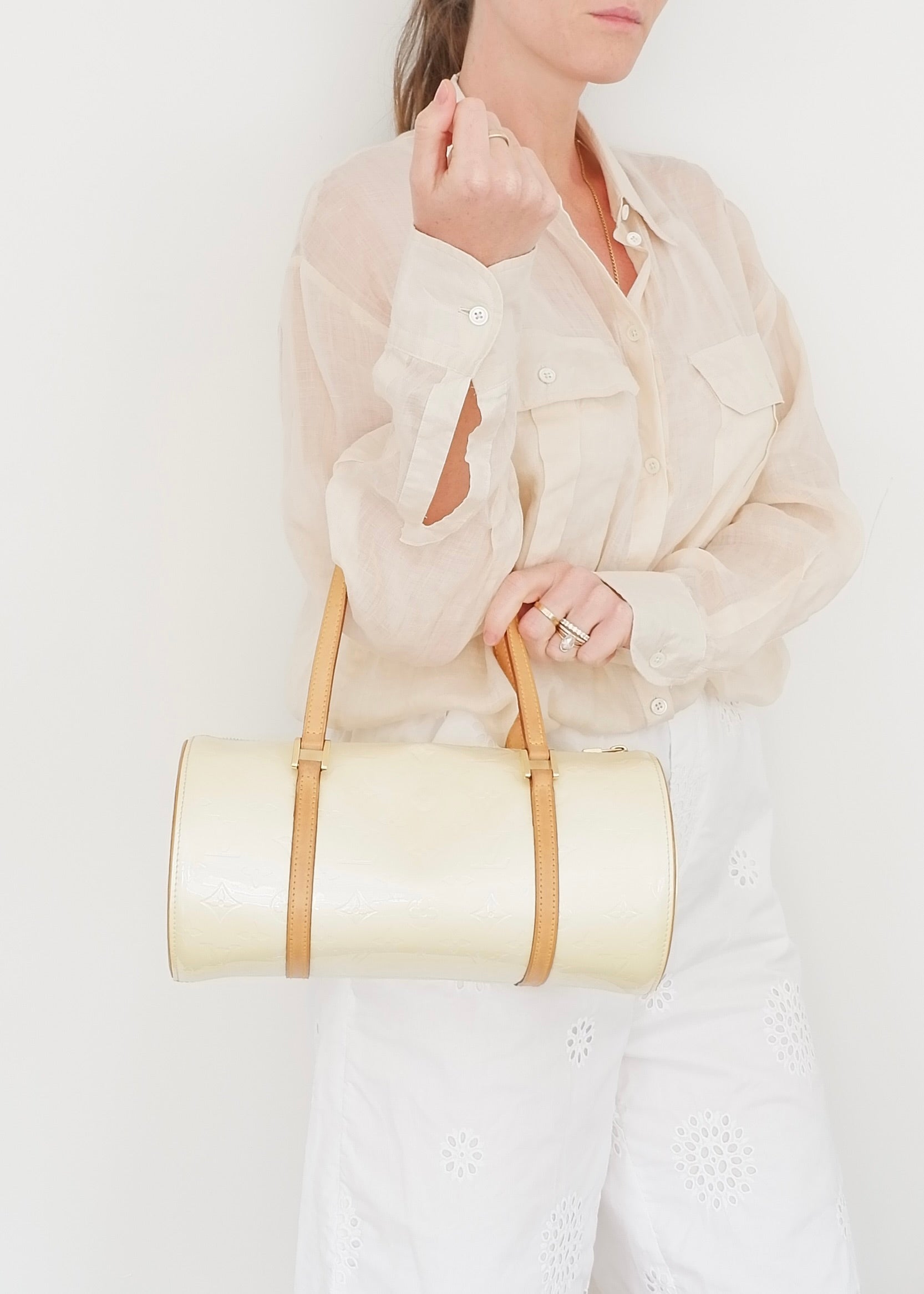 Preowned Louis Vuitton Monogram Vernis Perle Bedford Shoulder Bag