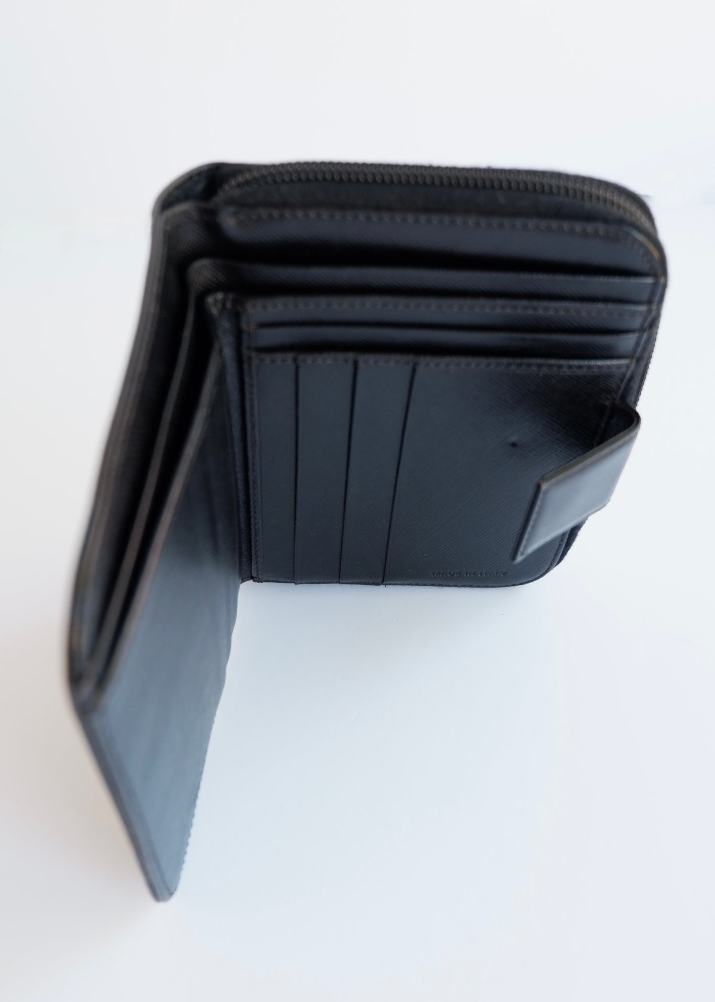 Authentic Preowned Prada Black Saffiano Leather Bi-Fold Wallet