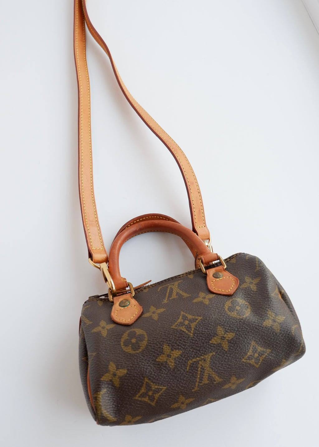 Authentic Preowned Vintage Louis Vuitton Monongram Nano Speedy (with strap)