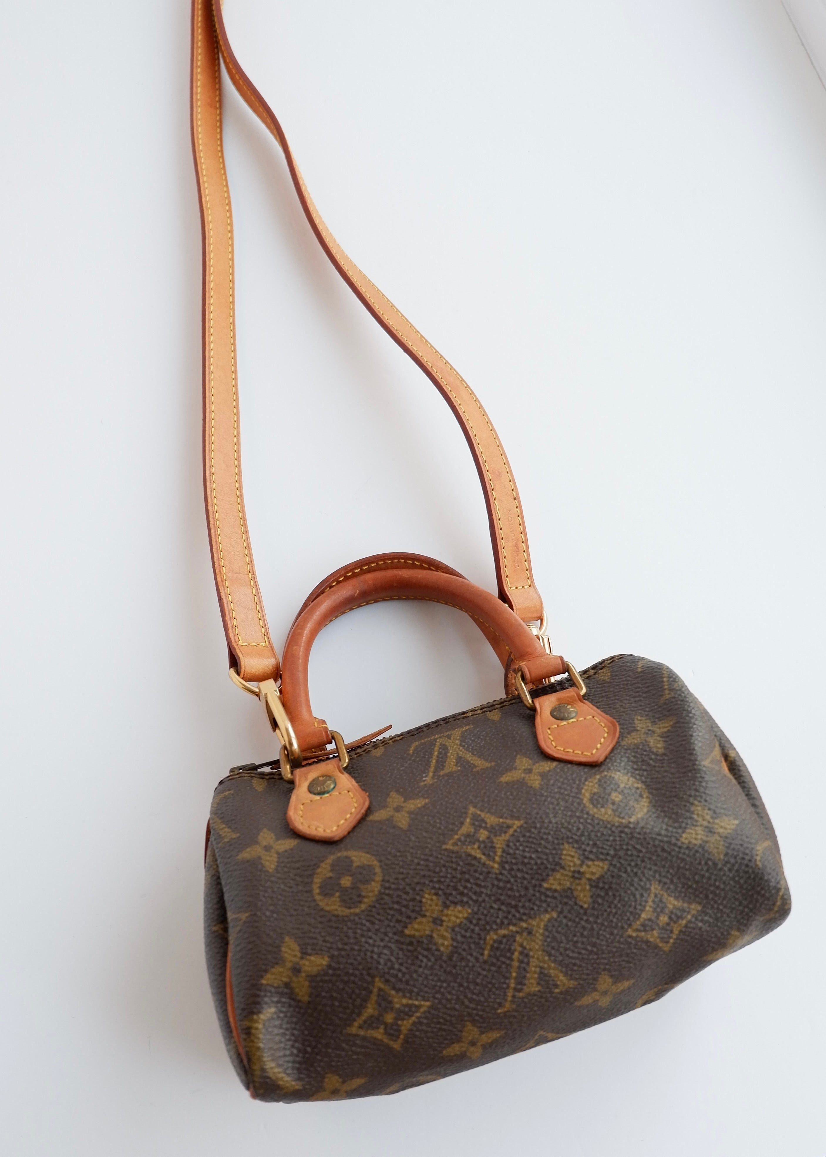 Authentic Preowned Vintage Louis Vuitton Monongram Nano Speedy (with strap)