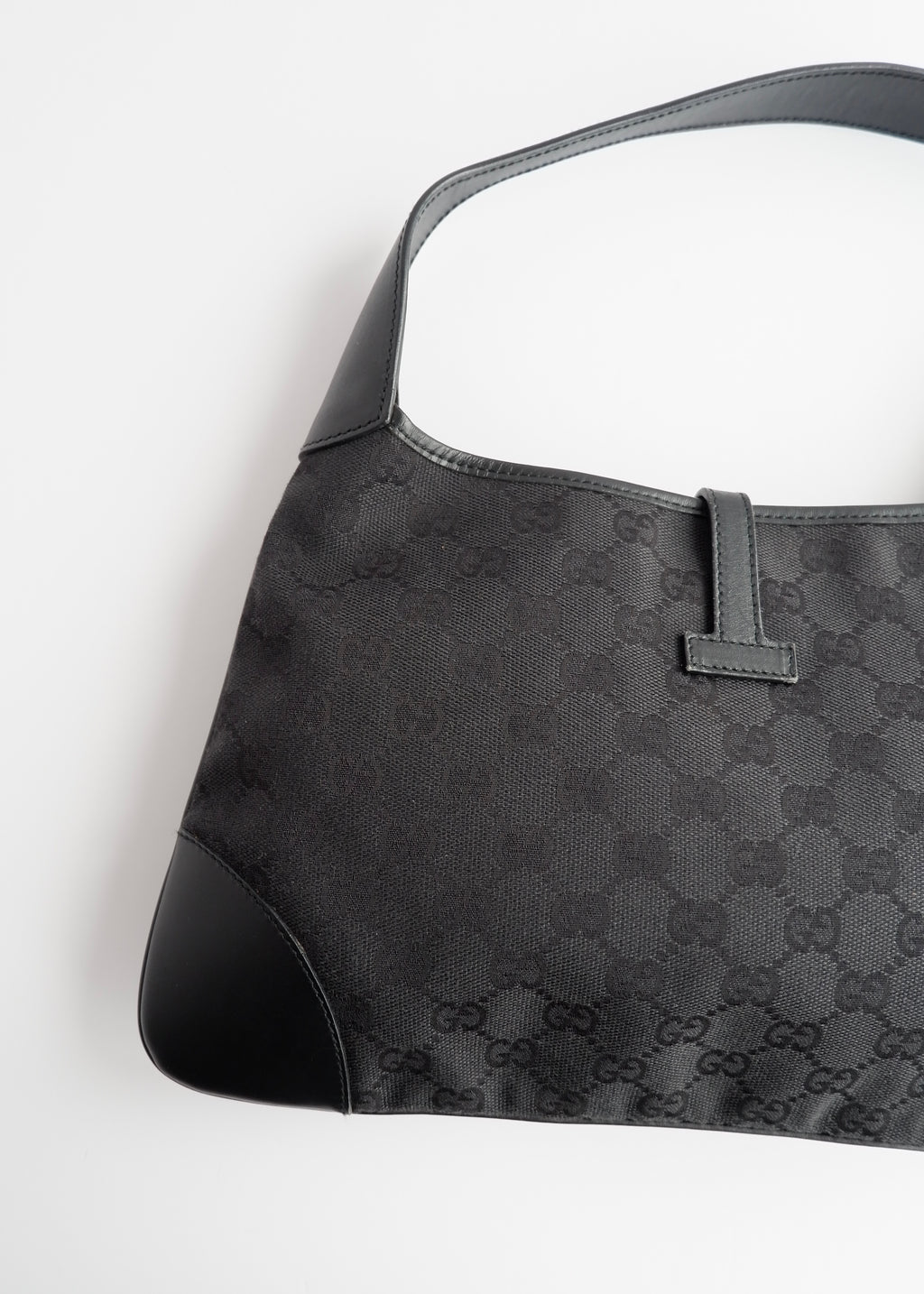 Authentic Preowned Gucci Black GG Canvas Jackie Shoulder Bag