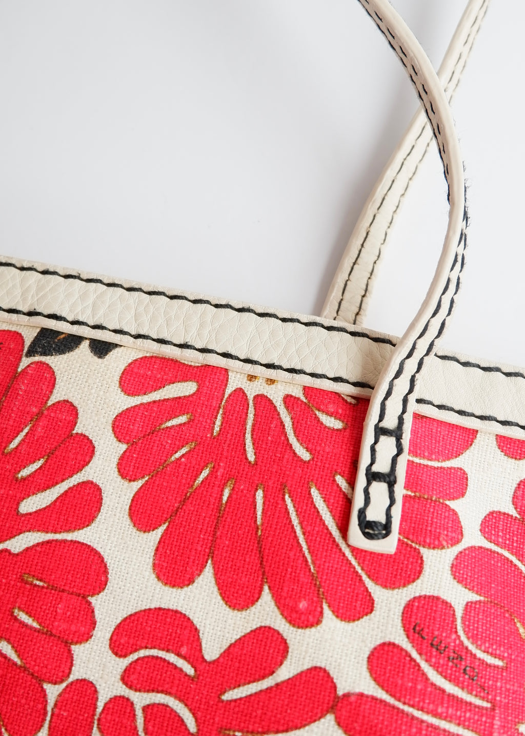 Authentic Preowned Fendi Red Floral Tote Bag