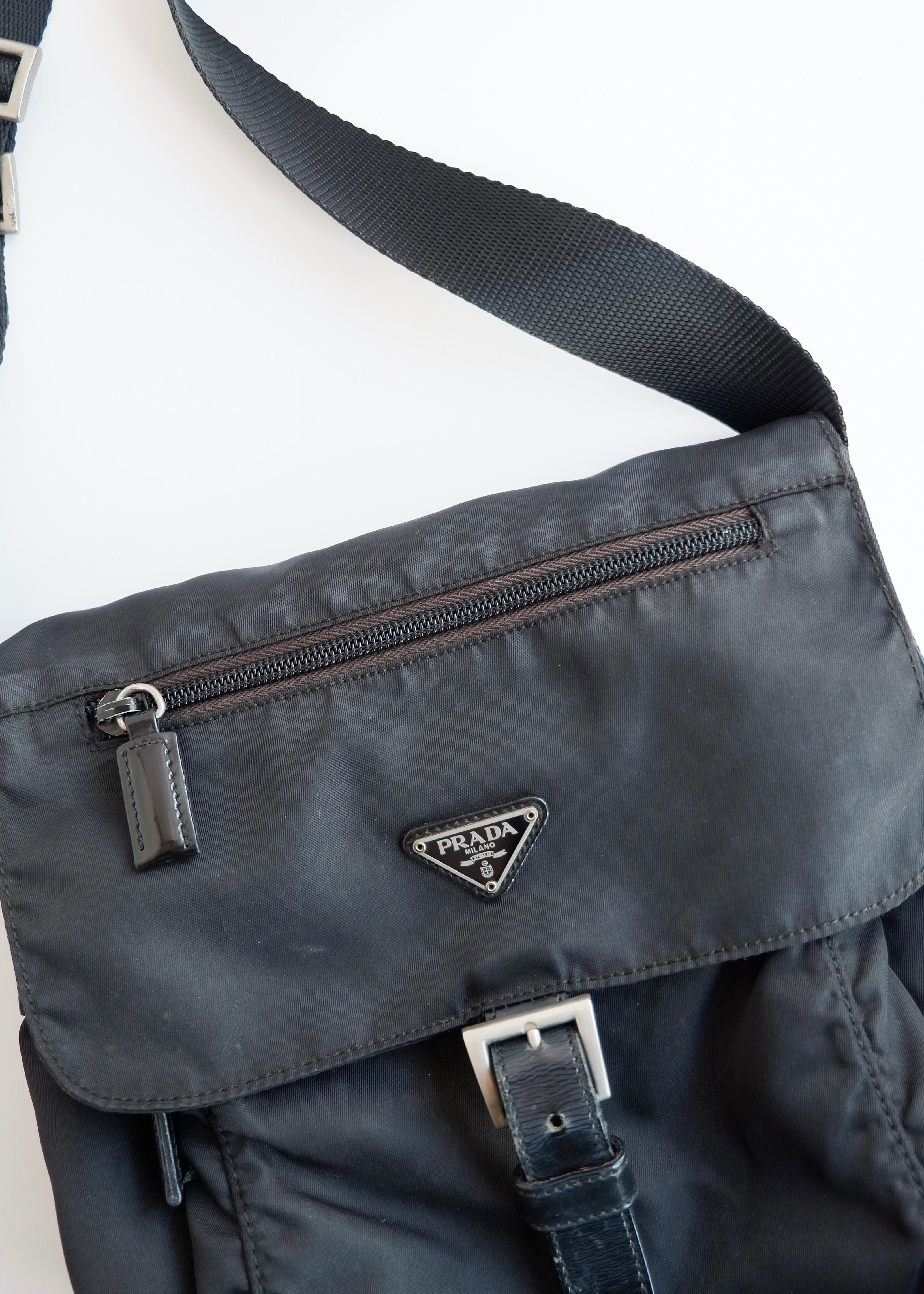 Authentic Preowned Prada Black Nylon Crossbody Bag