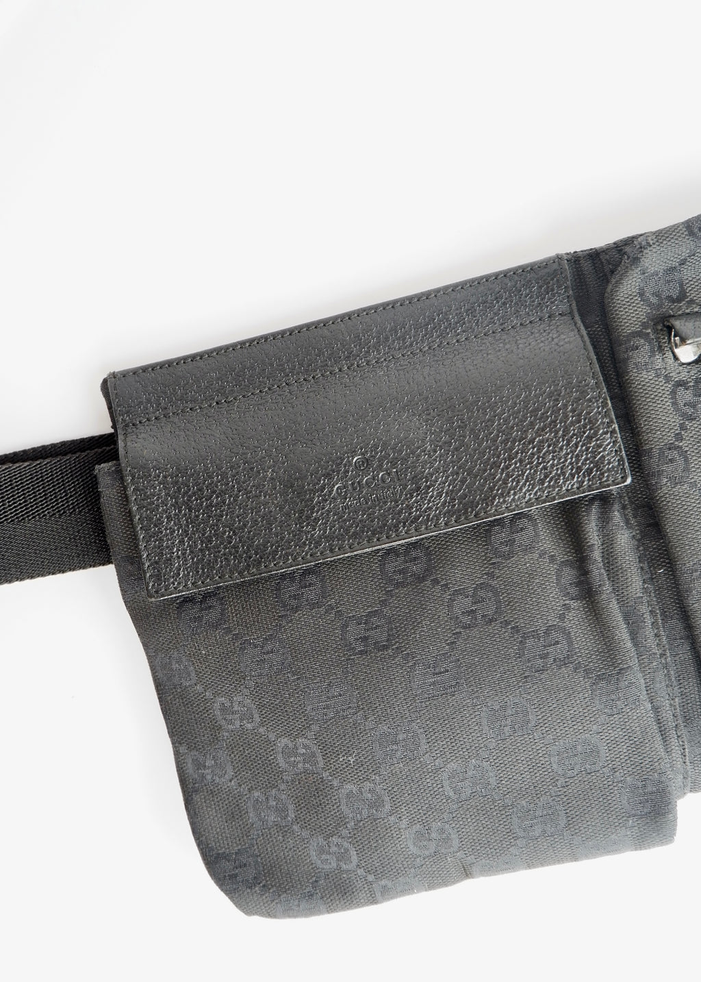 Authentic Preowned Gucci Black GG Canvas Belt Bag