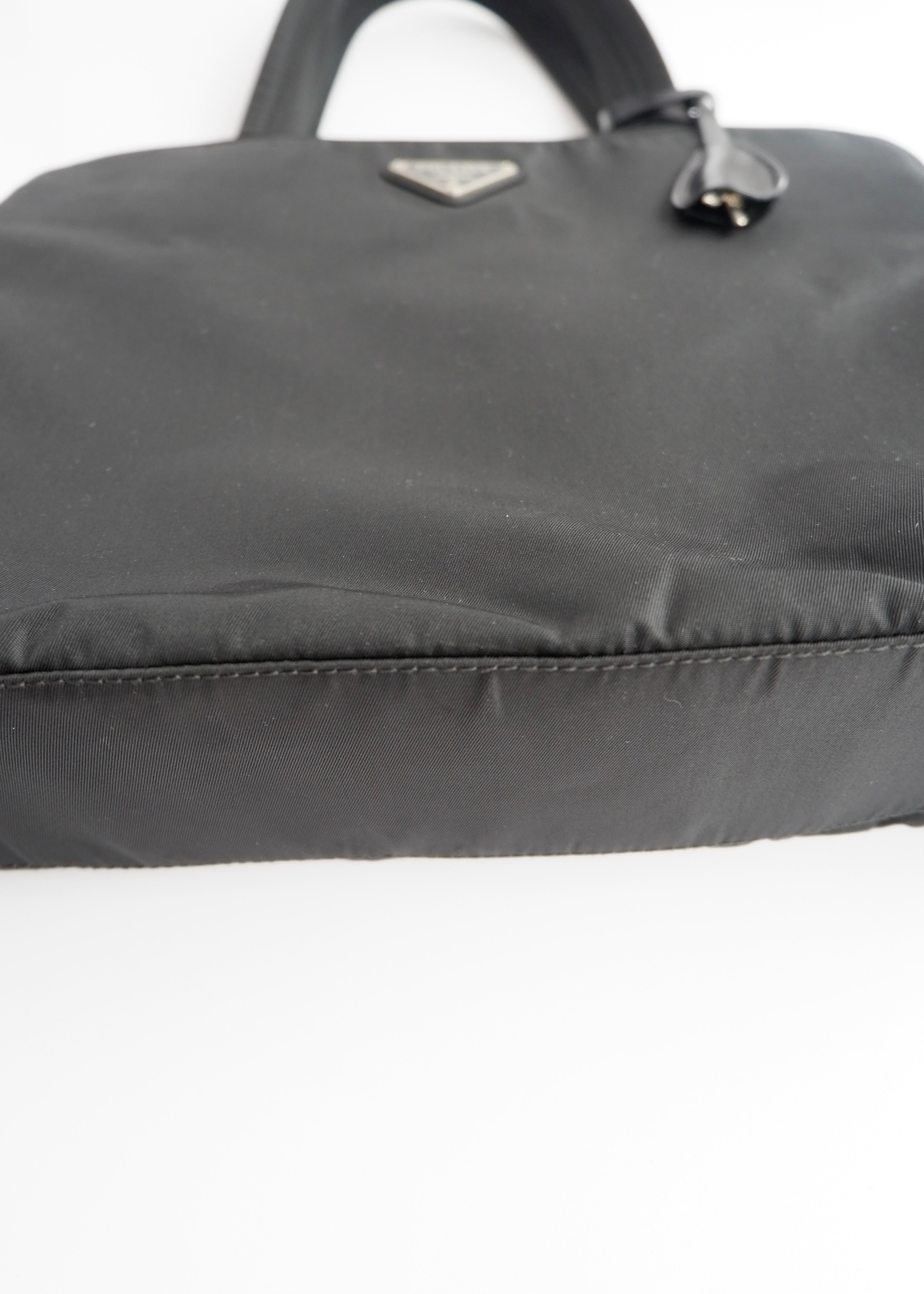 Authentic Preowned Prada Black Nylon Top Handle/ Tote Bag