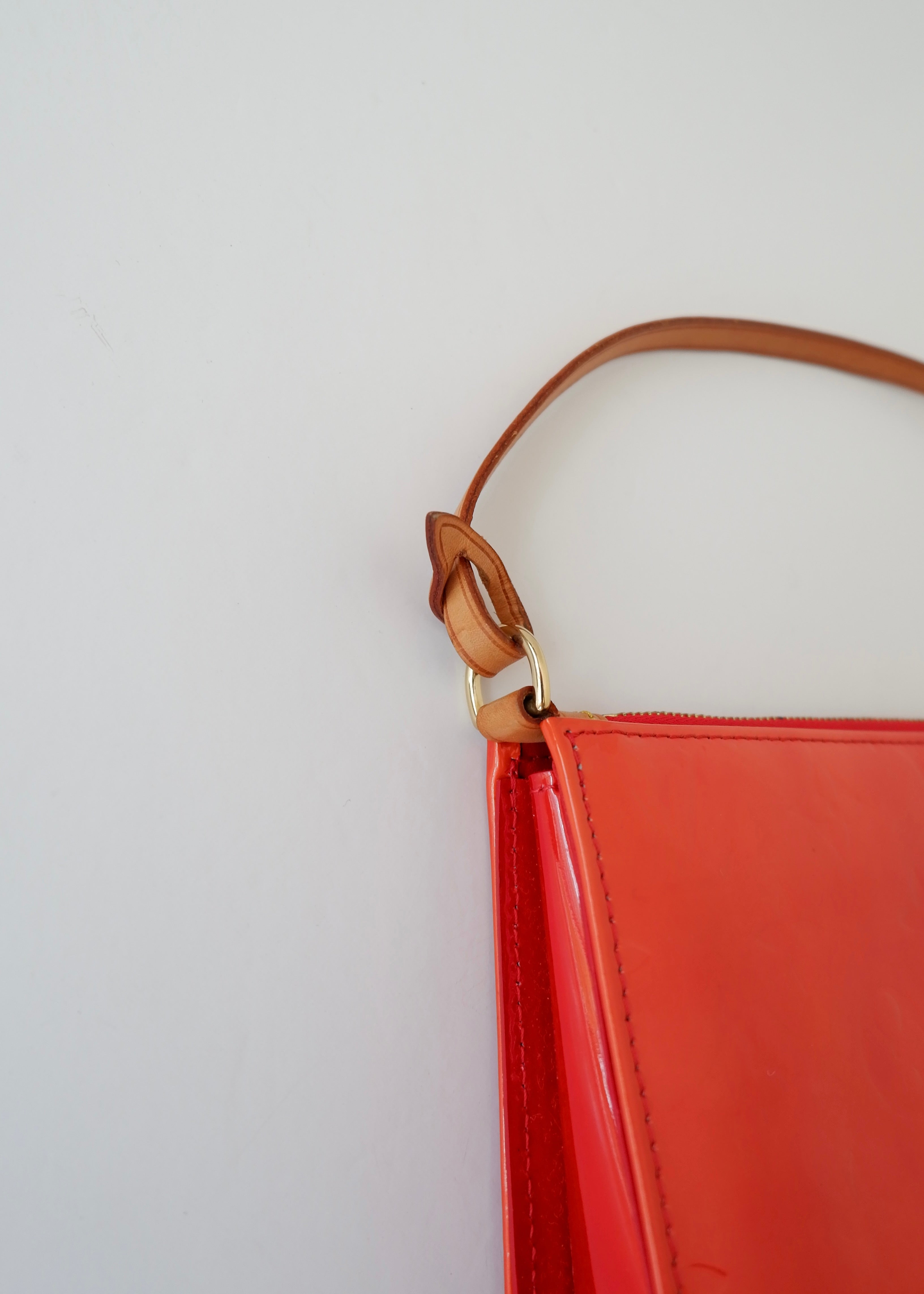 Authentic Preowned Louis Vuitton Red Vernis Lexington Pochette Shoulder Bag