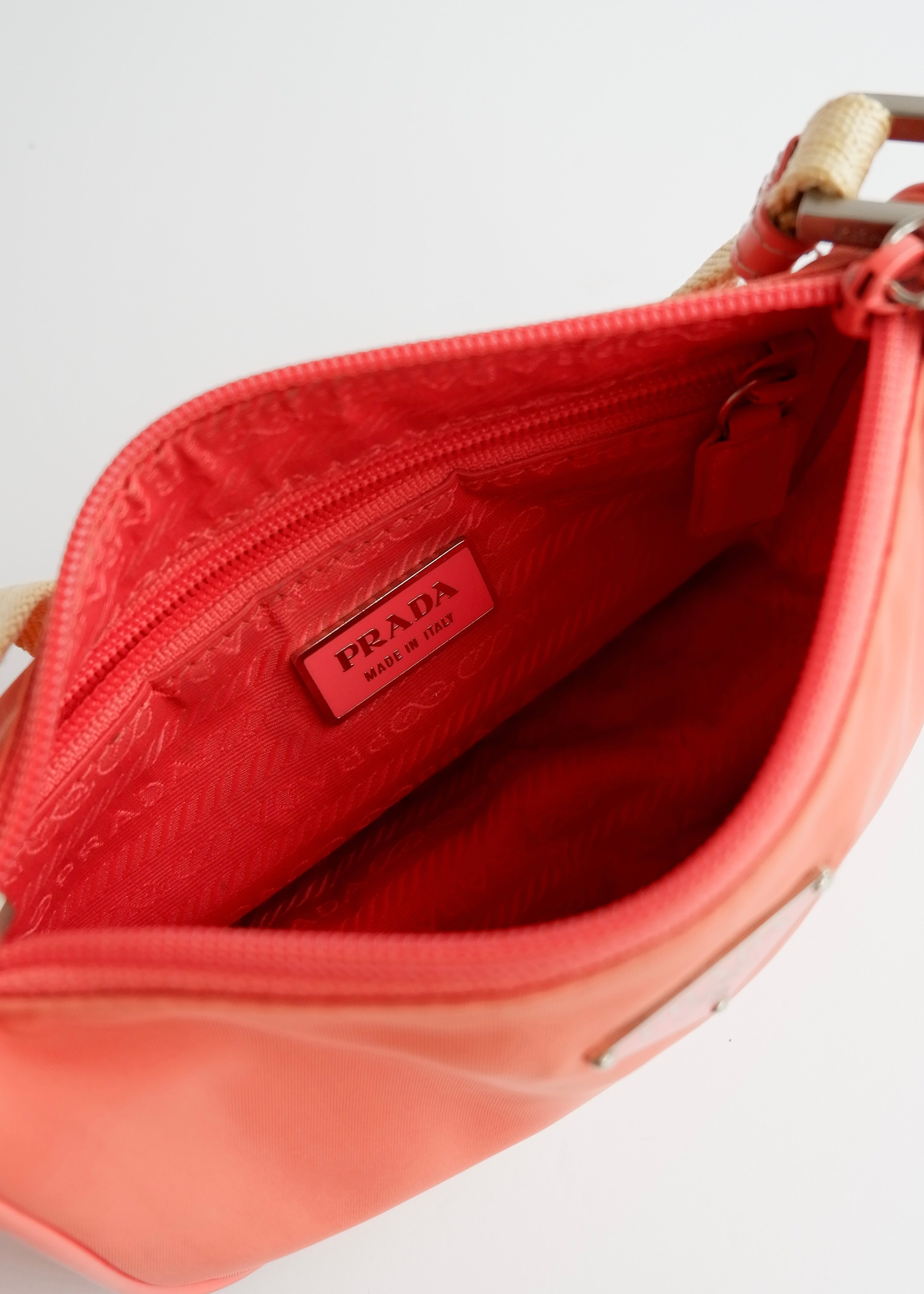 Authentic Preowned Prada Salmon Pink Nylon Shoulder Bag