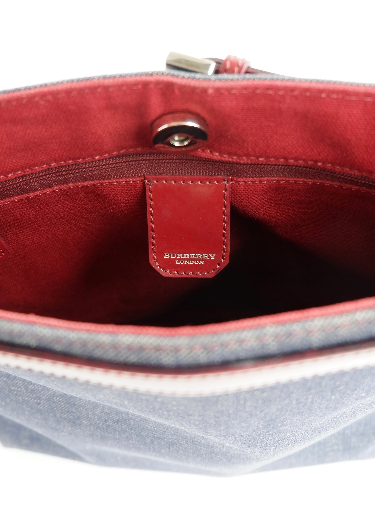 Authentic Preowned Vintage Burberry Novacheck Denim Pocket Tote