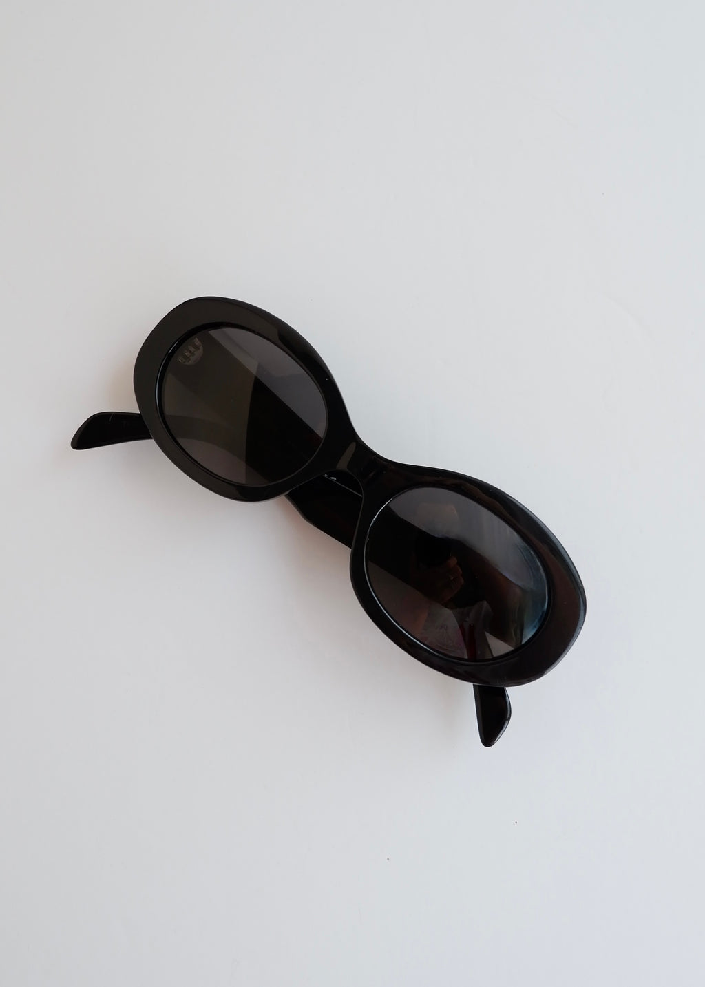 Preowned Celine Black Round Frame Triomphe Sunglasses