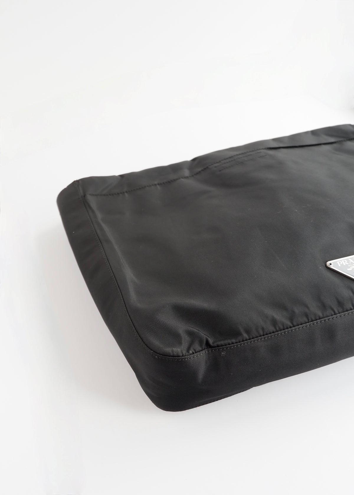 Preowned Prada Black Nylon Large Pouch/ Clutch