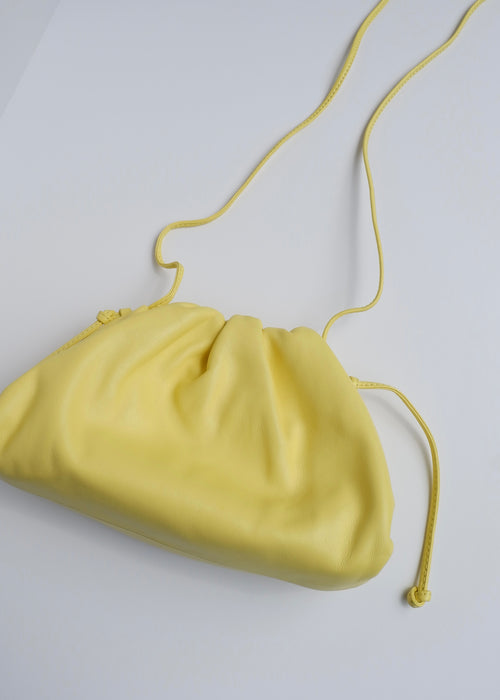 Authentic Preowned Bottega Veneta Yellow Leather Small The Pouch Crossbody