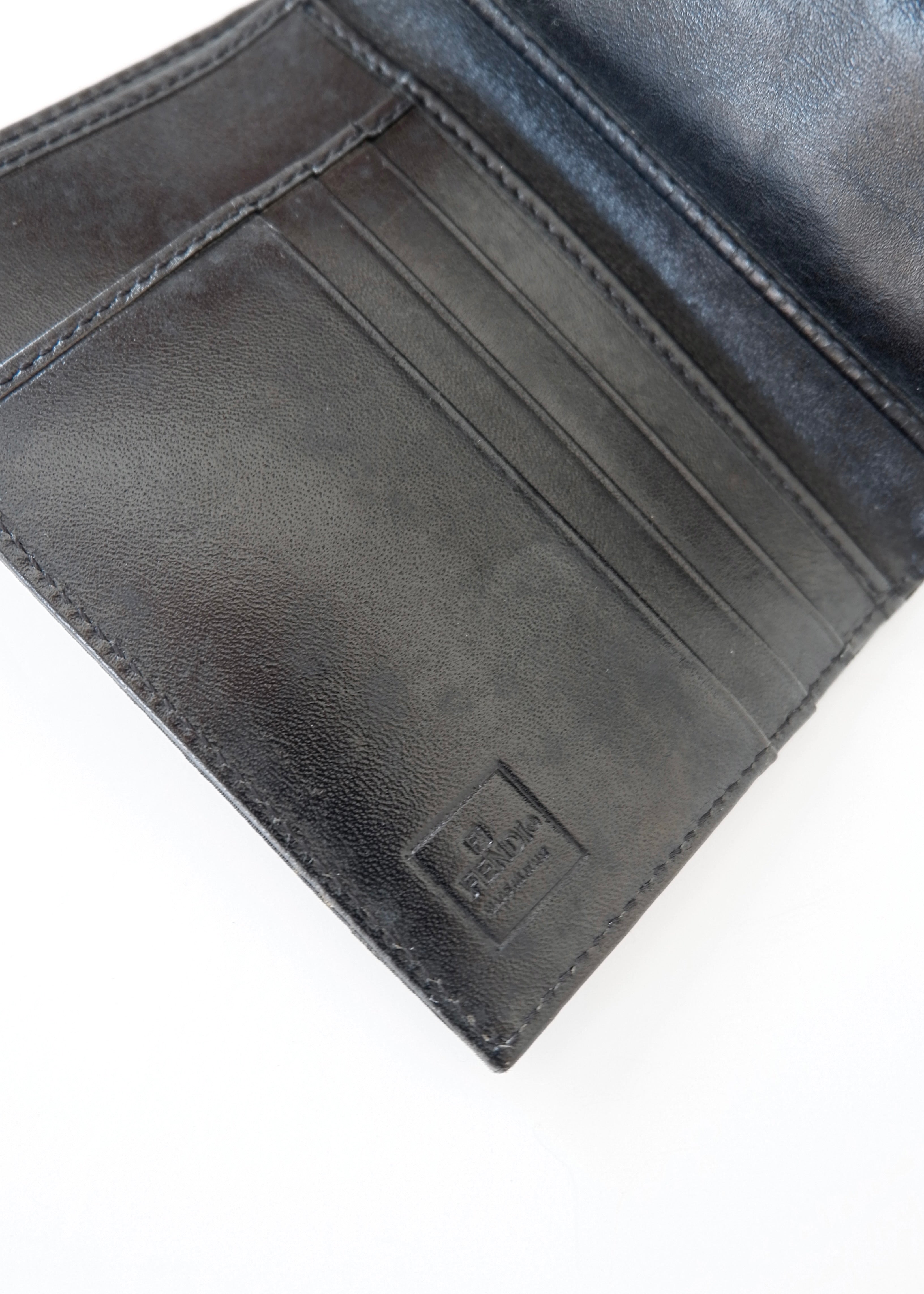 Authentic Preowned FendiBlack Zucca Canvas Bi-Fold Wallet
