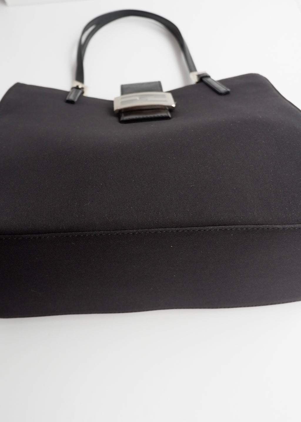 Authentic Preowned Fendi Black Fabric FF Logo Shoulder Bag
