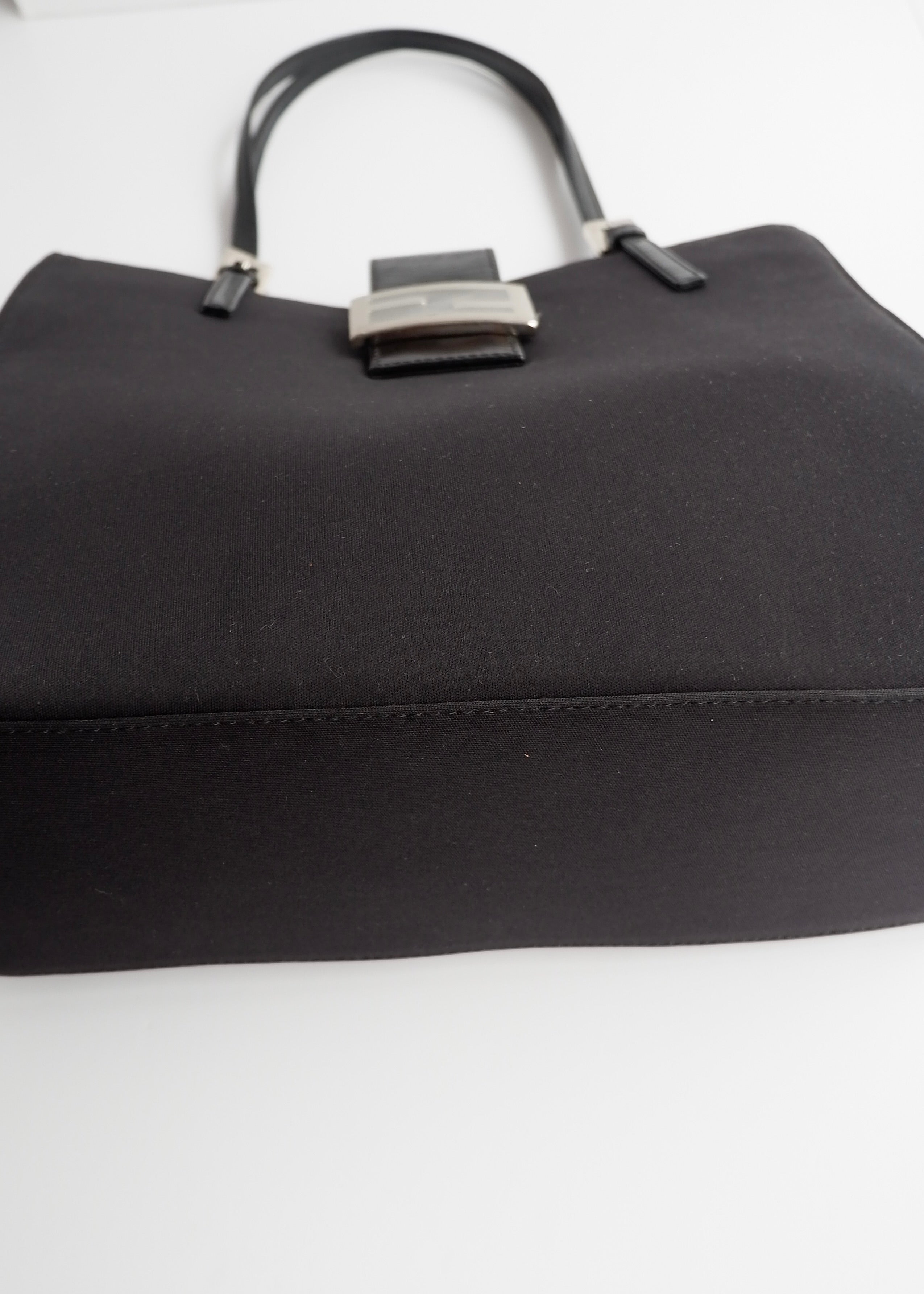 Authentic Preowned Fendi Black Fabric FF Logo Shoulder Bag