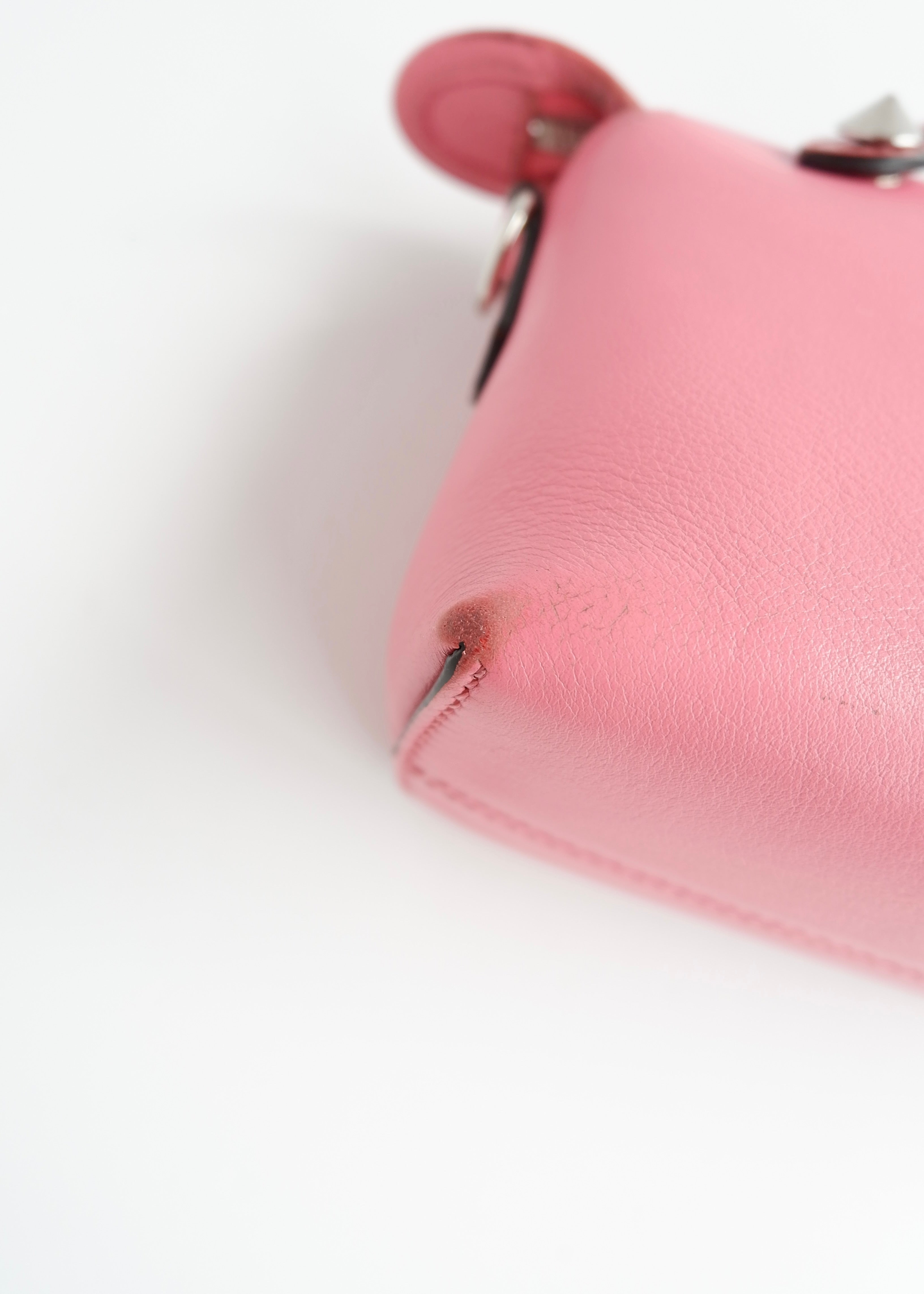 Authentique sac Fendi Mini By The Way en cuir rose d'occasion