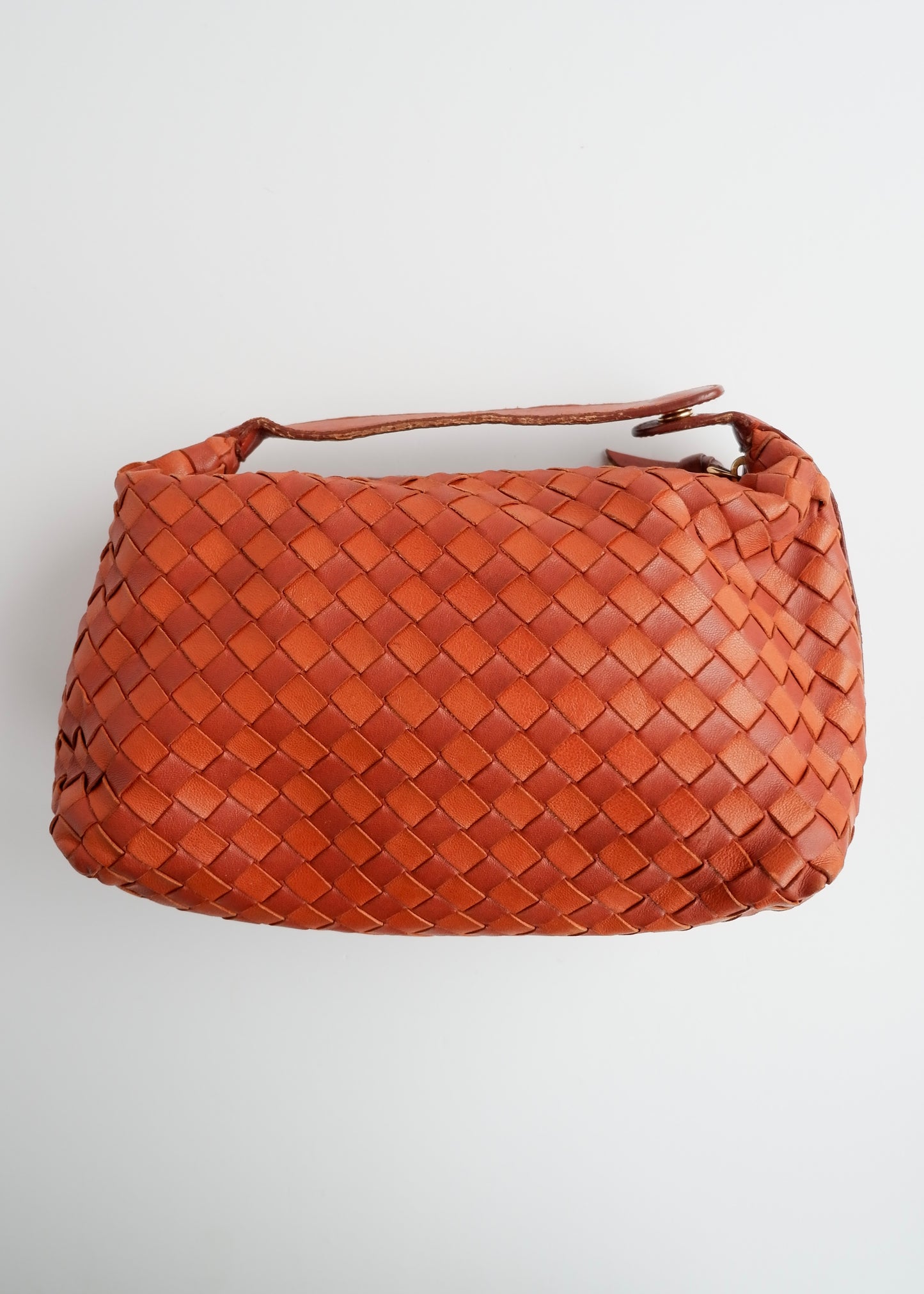 Authentic Preowned Vintage Bottega Veneta Burnt Orange Wrist Bag