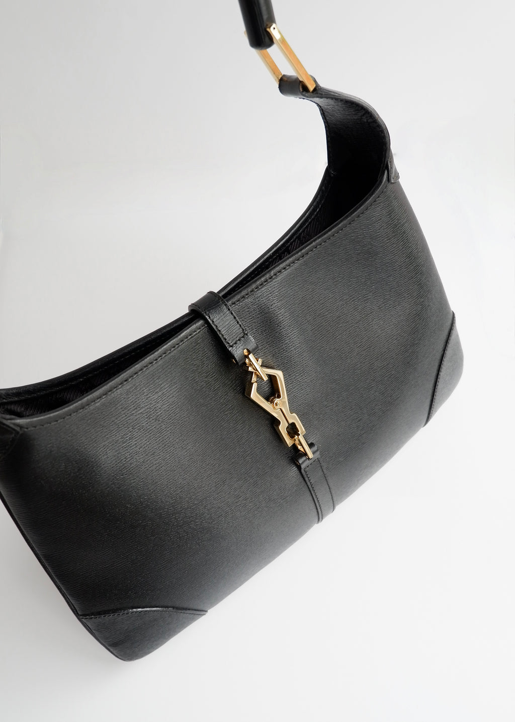 Authentic Preowned Gucci Jackie O Black Leather Bamboo Shoulder Bag