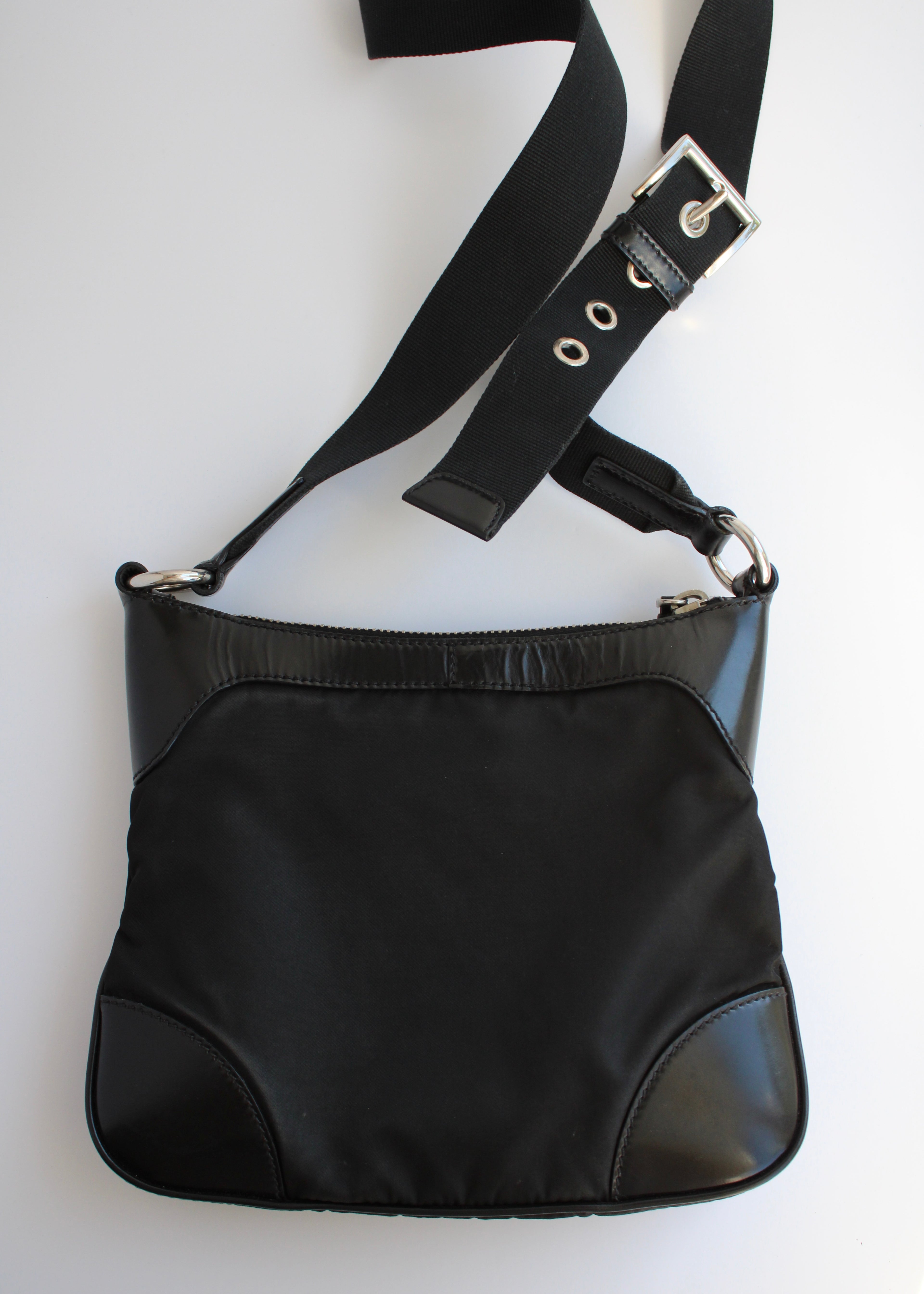 Authentic Preowned Prada Black Nylon/Leather Crossbody Bag