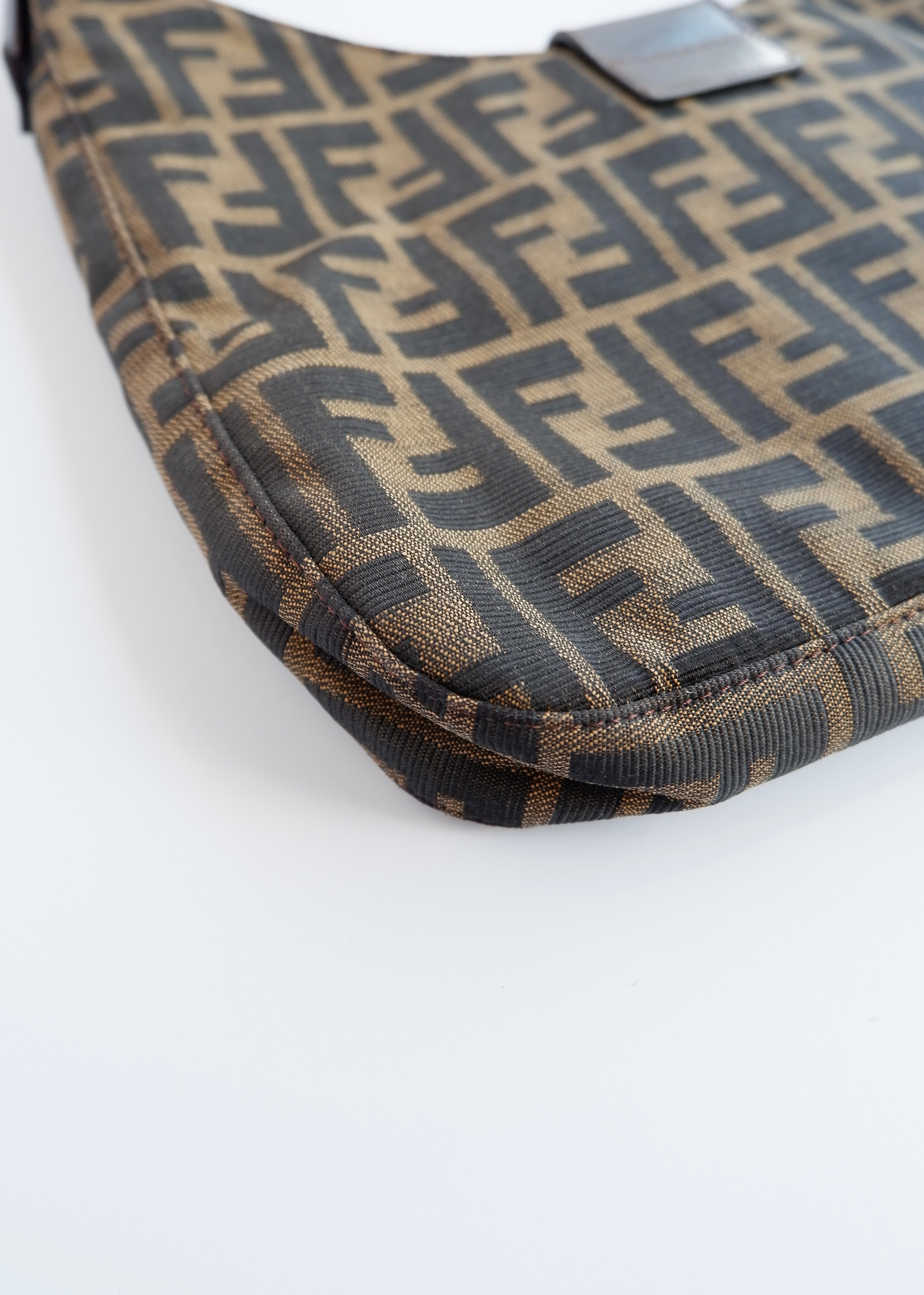 Authentic Preowned Fendi Brown Zucca Shoulder Bag