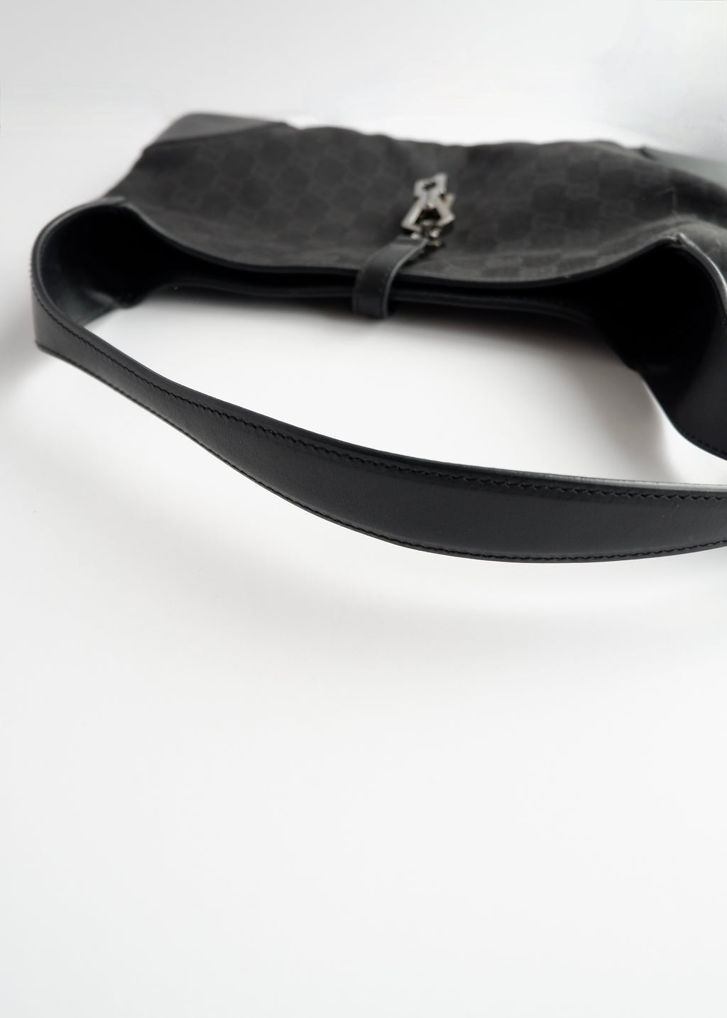 Authentic Preowned Gucci Black GG Canvas Jackie Shoulder Bag