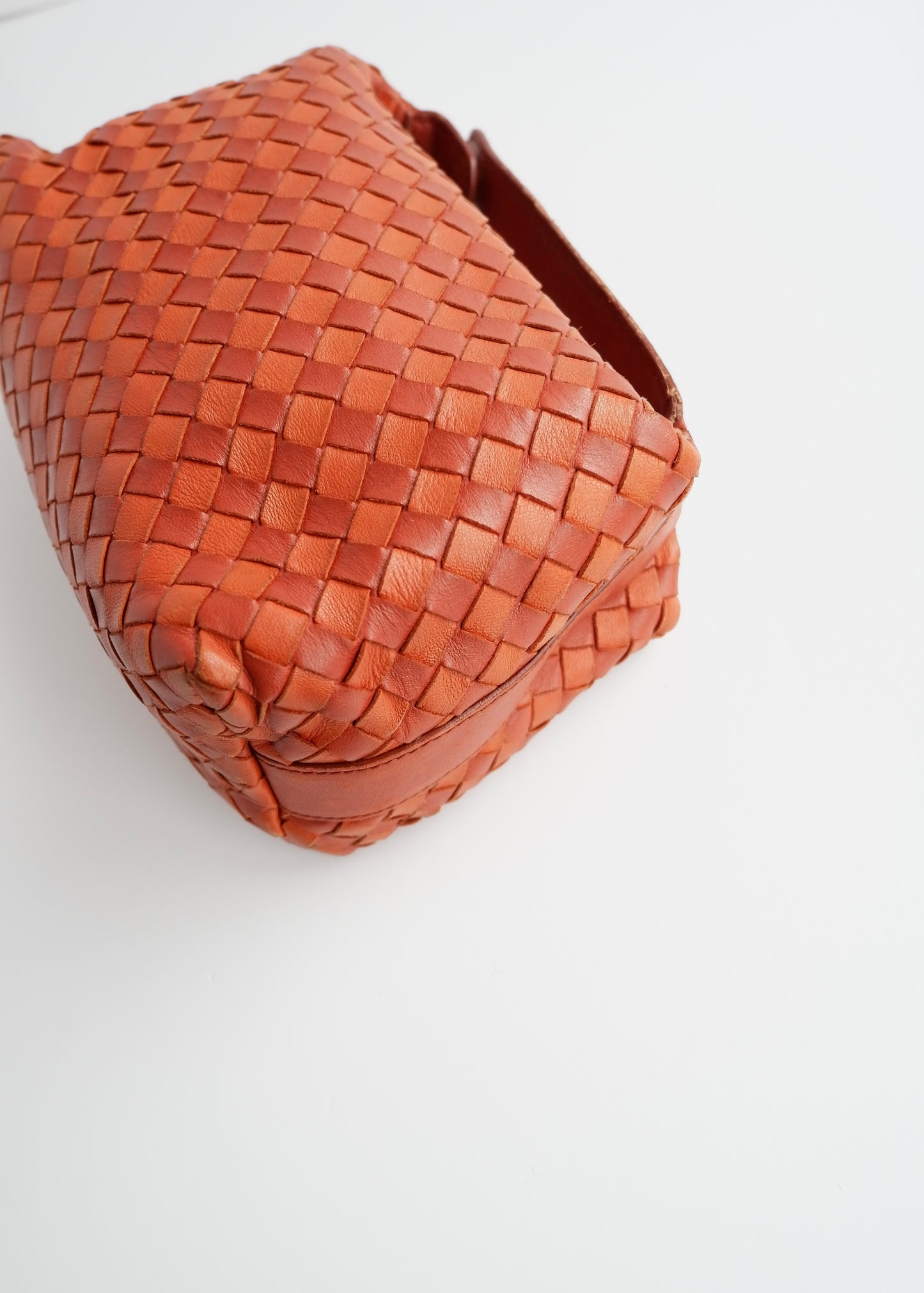 Authentic Preowned Vintage Bottega Veneta Burnt Orange Wrist Bag