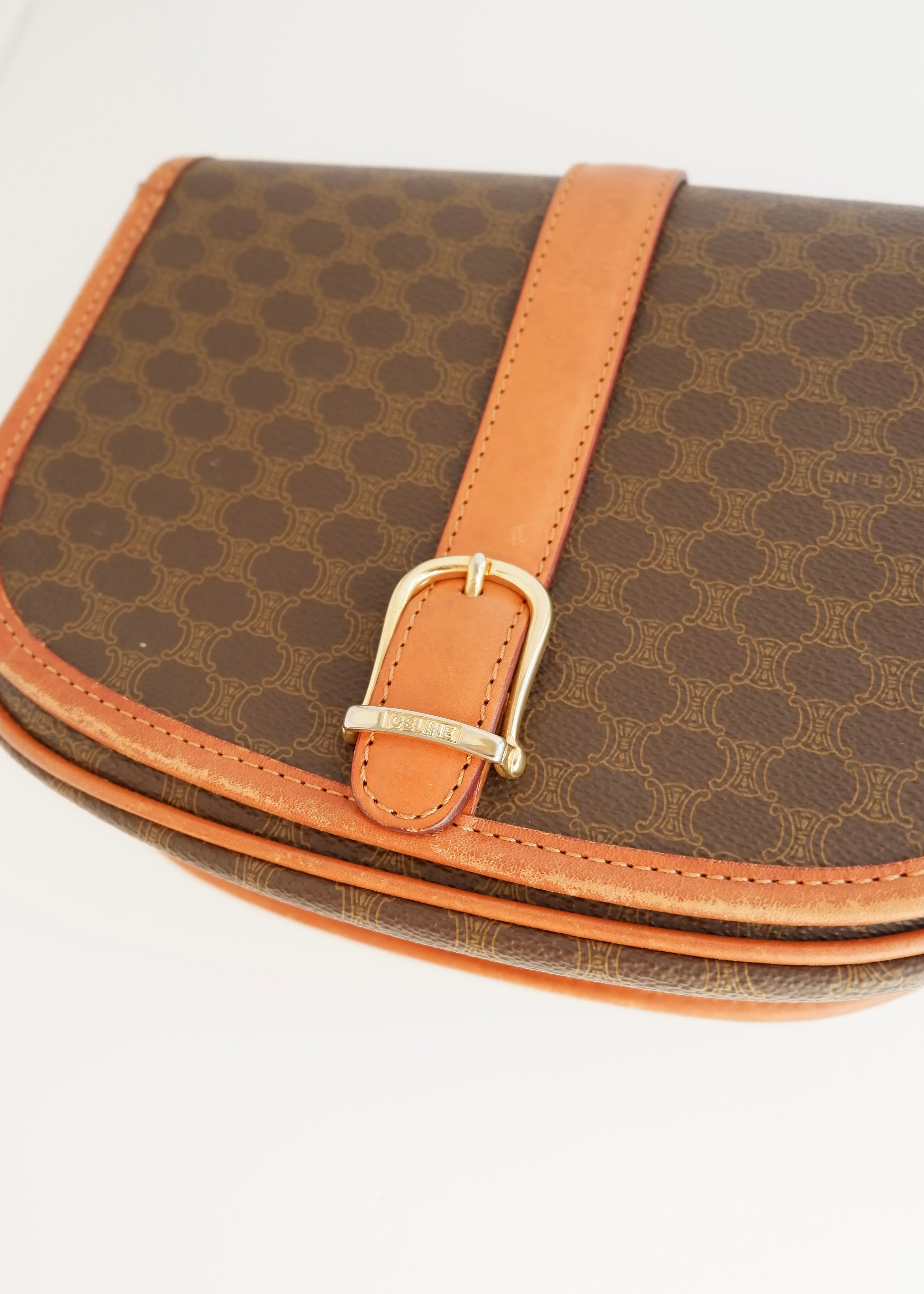 Sac bandoulière Celine Macadam vintage authentique d'occasion