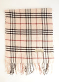 Authentic Preowned Burberry Check Beige Wool Scarf