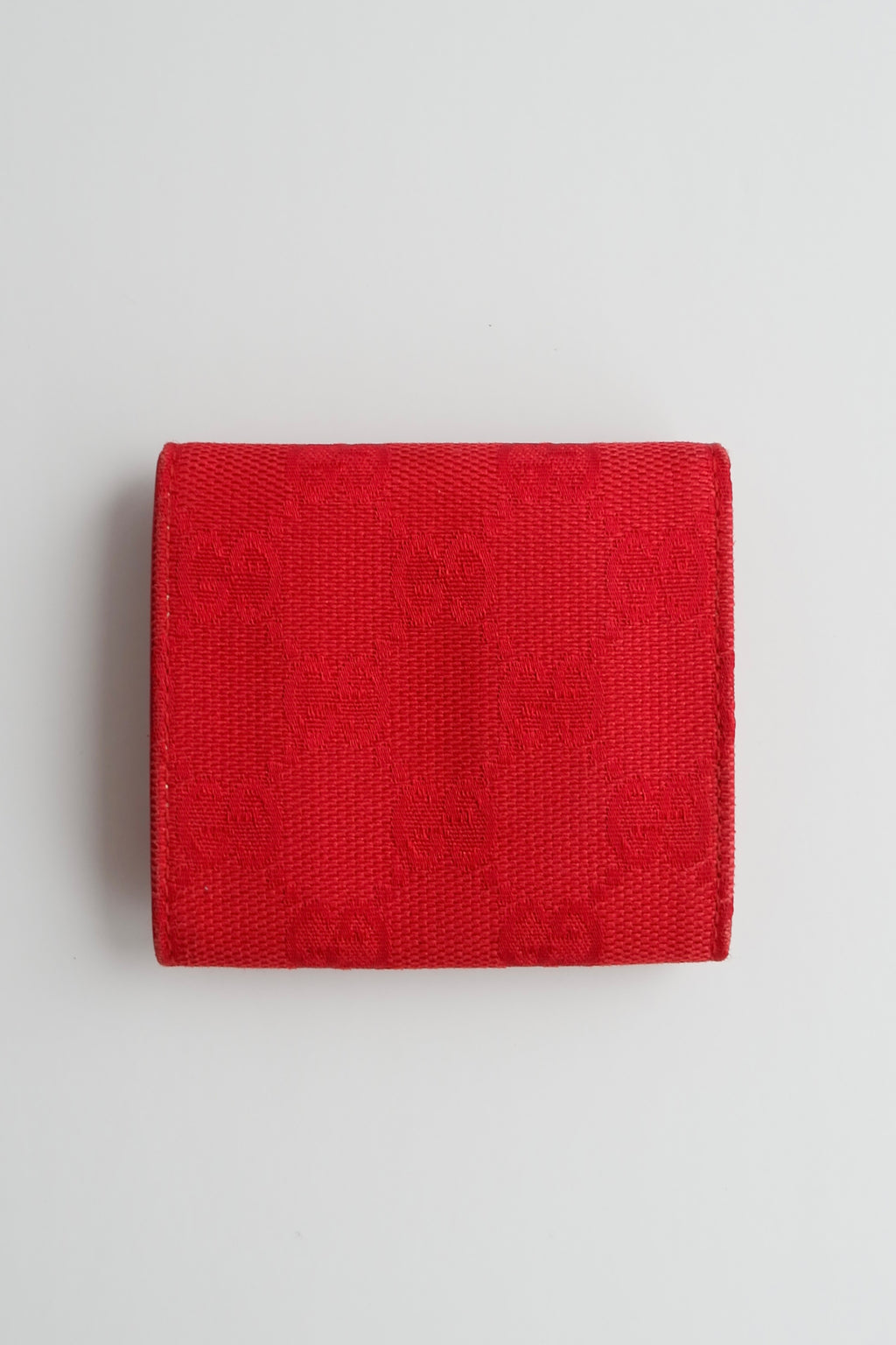 Authentic Preowned Gucci Red GG Canvas Coin Purse