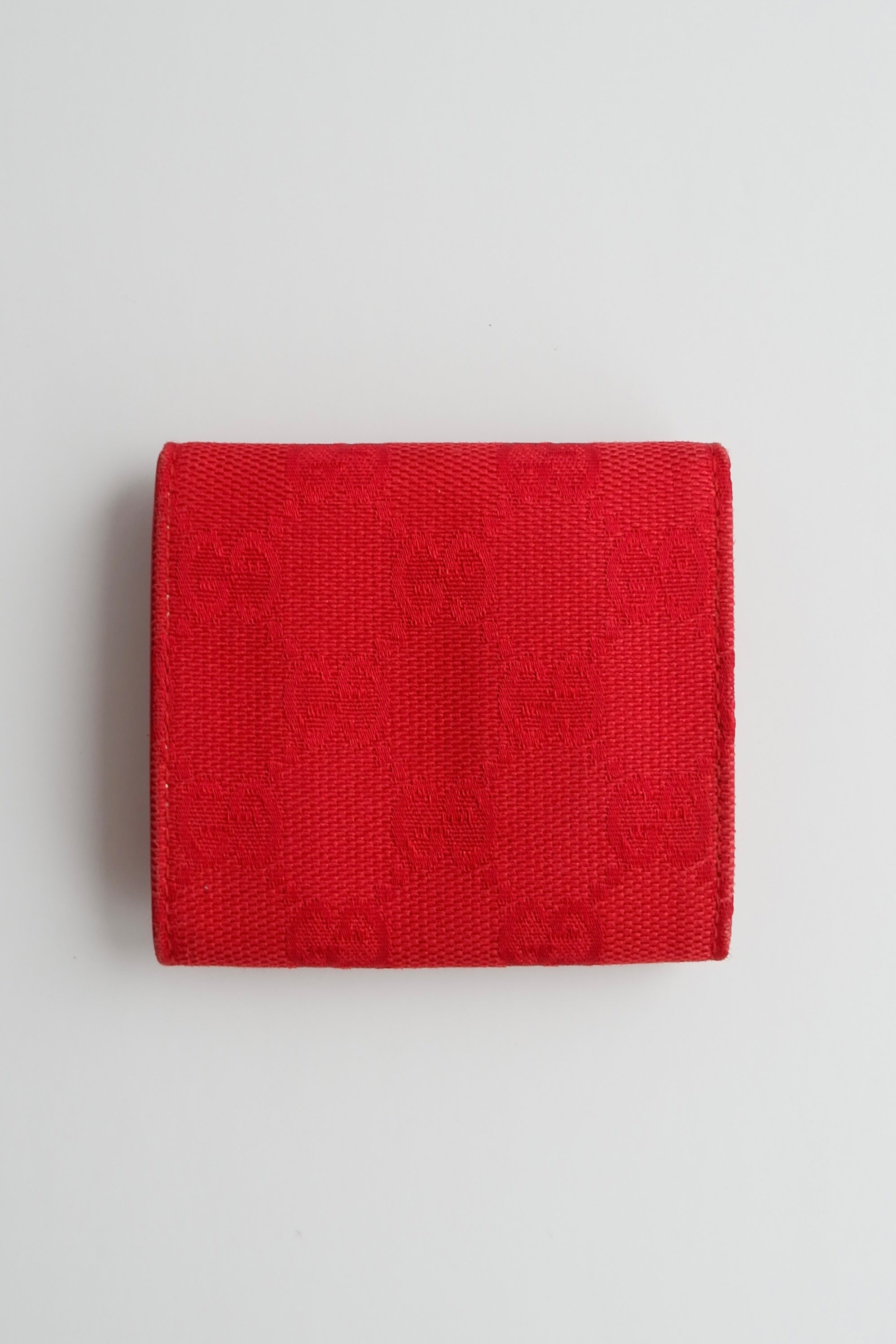Authentic Preowned Gucci Red GG Canvas Coin Purse