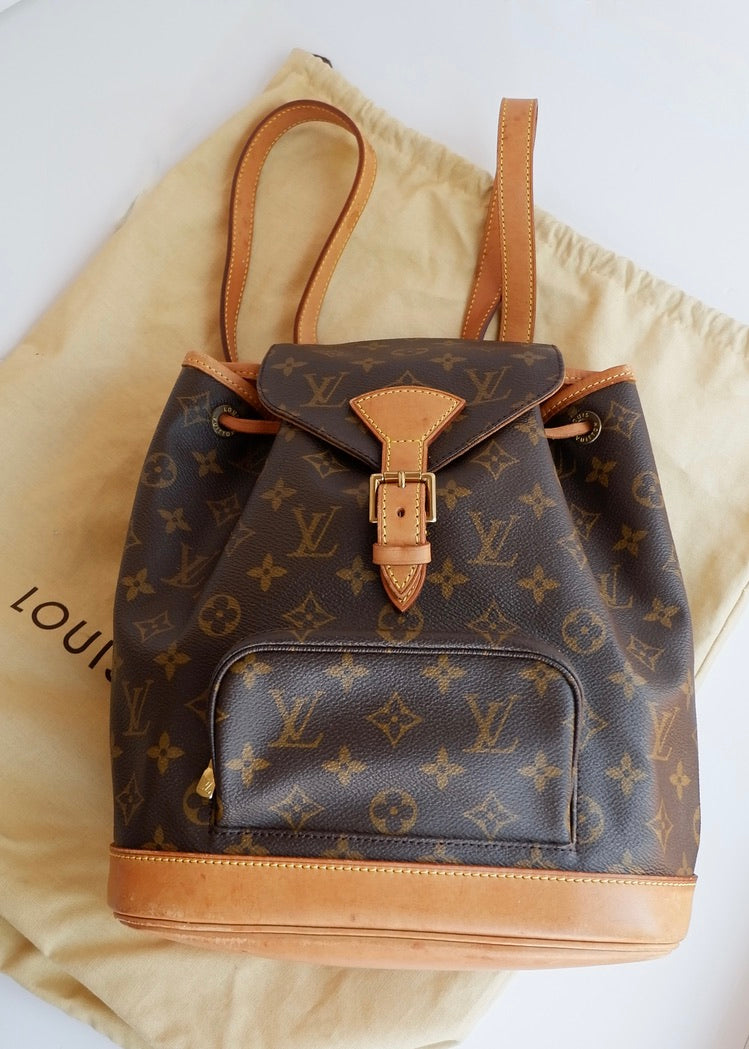 Preowned Vintage Louis Vuitton Monogram Montsouris MM Backpack