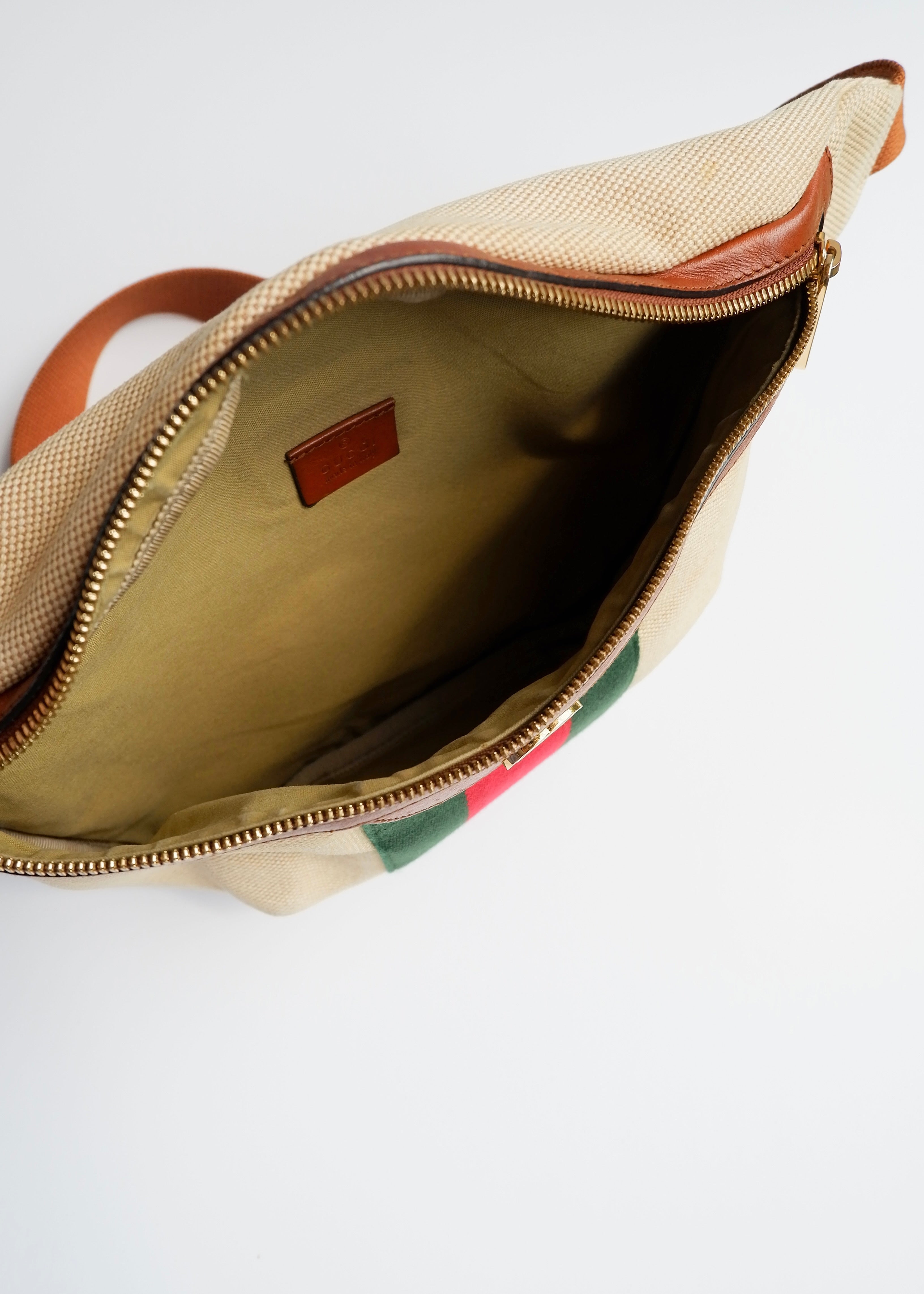 Authentique Sac Banane Gucci Beige Sherry Line d'Occasion
