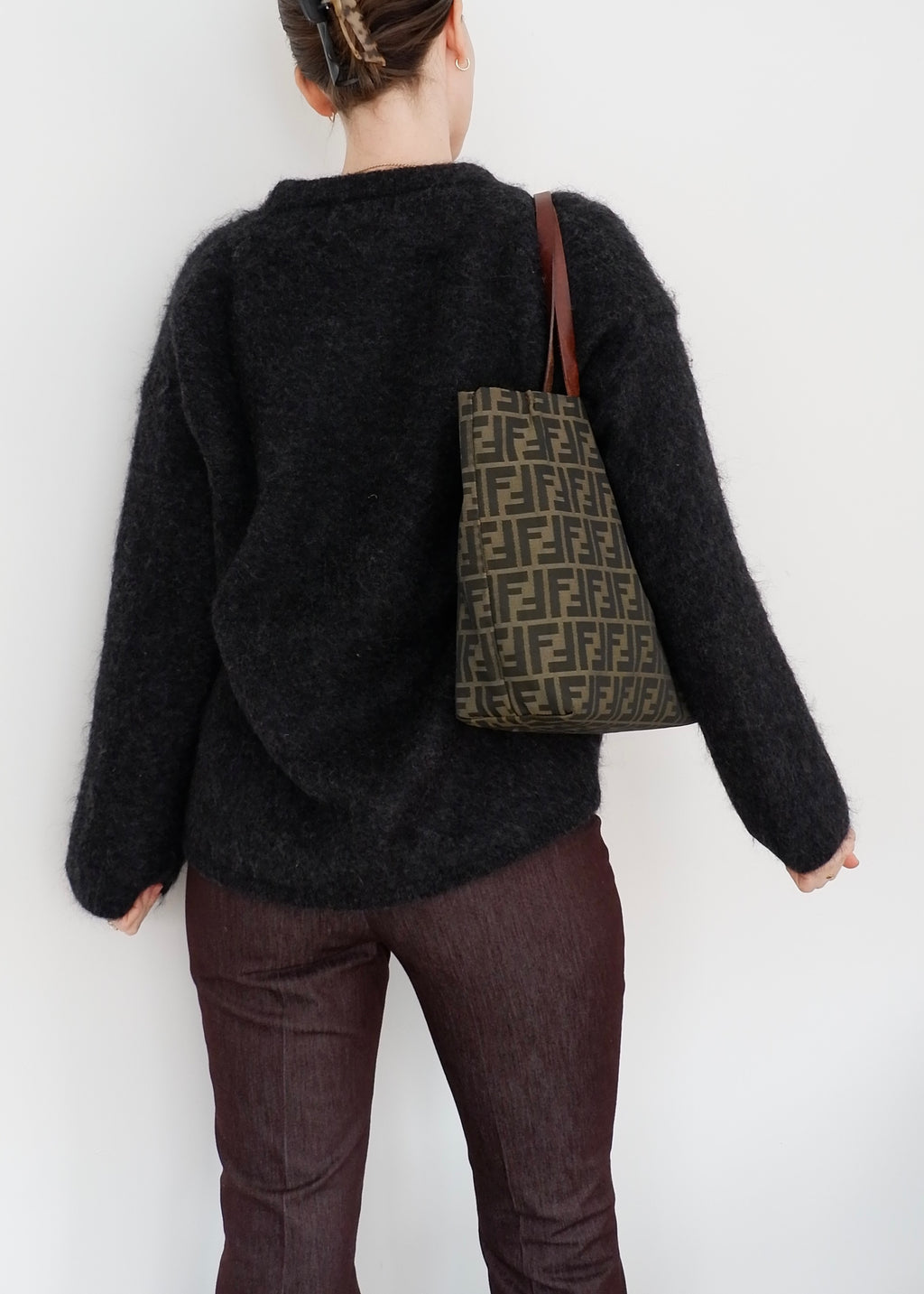 Authentic Preowned Fendi Brown Canvas Zucca Tote Bag