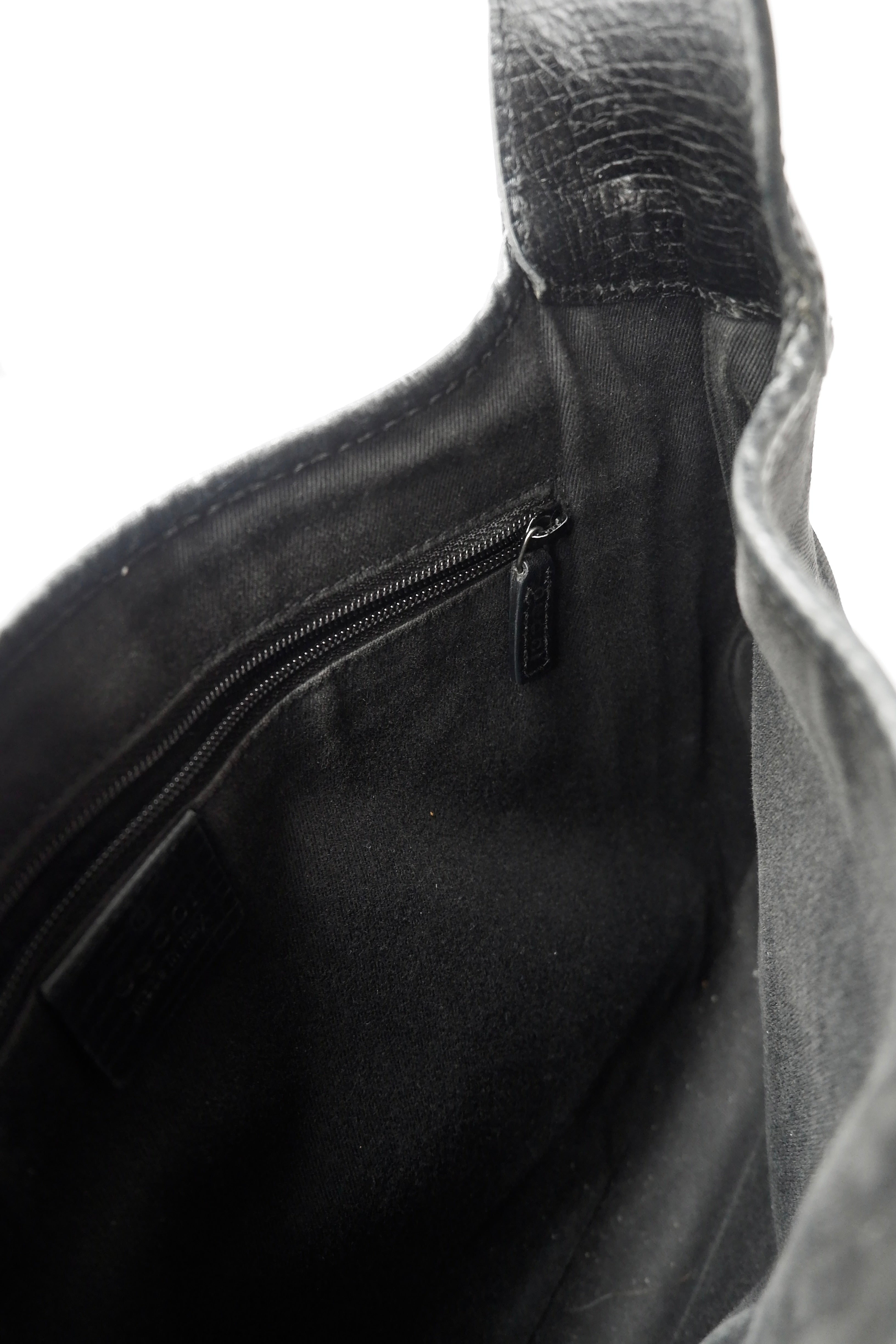 Preowned Gucci Black GG Canvas/ Leather Jackie Shoulder Bag